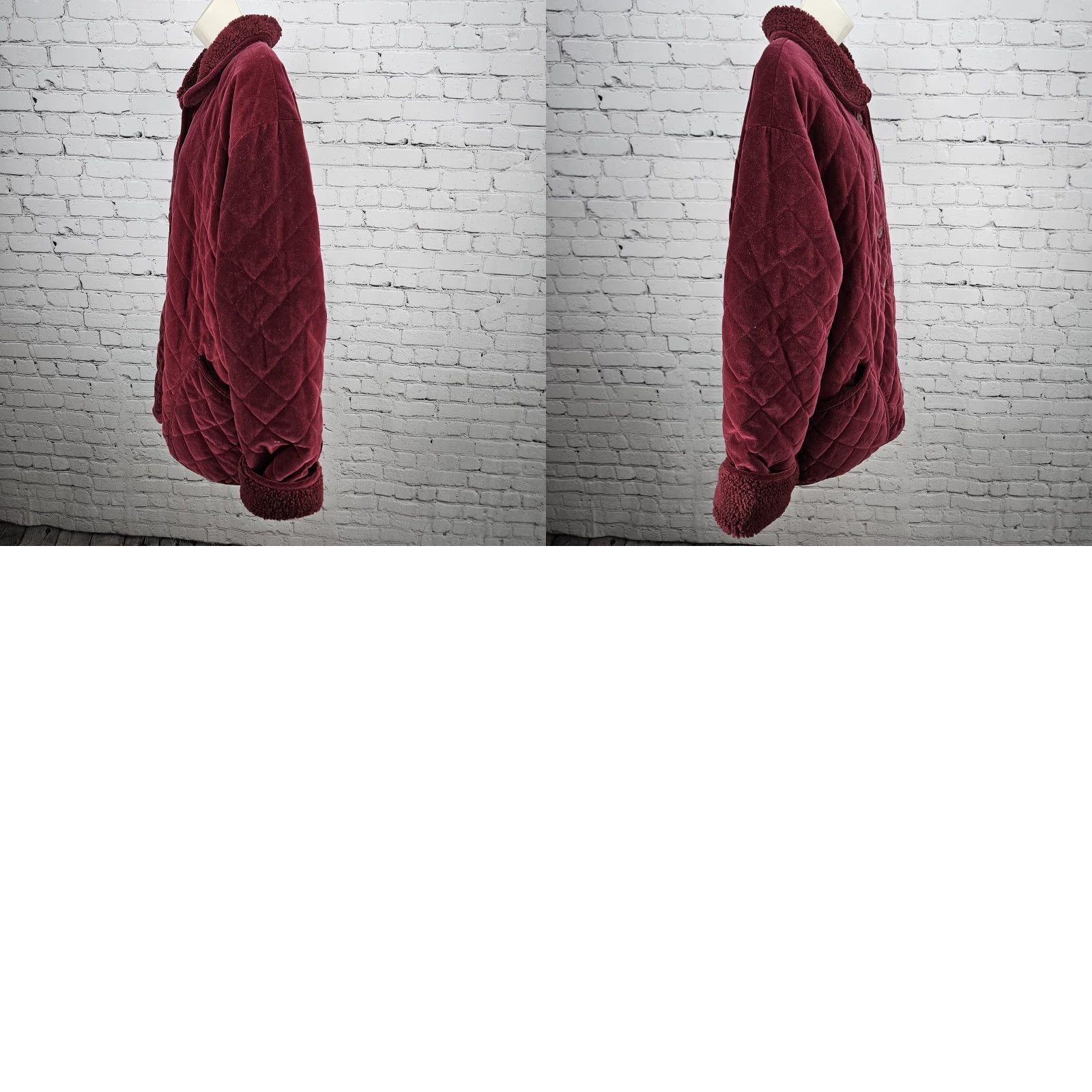 Talbots VINTAGE Talbots Jacket Red Cotton Velour Quilted Lined Buttoned Large Womens M/L Size L / US 10 / IT 46 - 9 Thumbnail