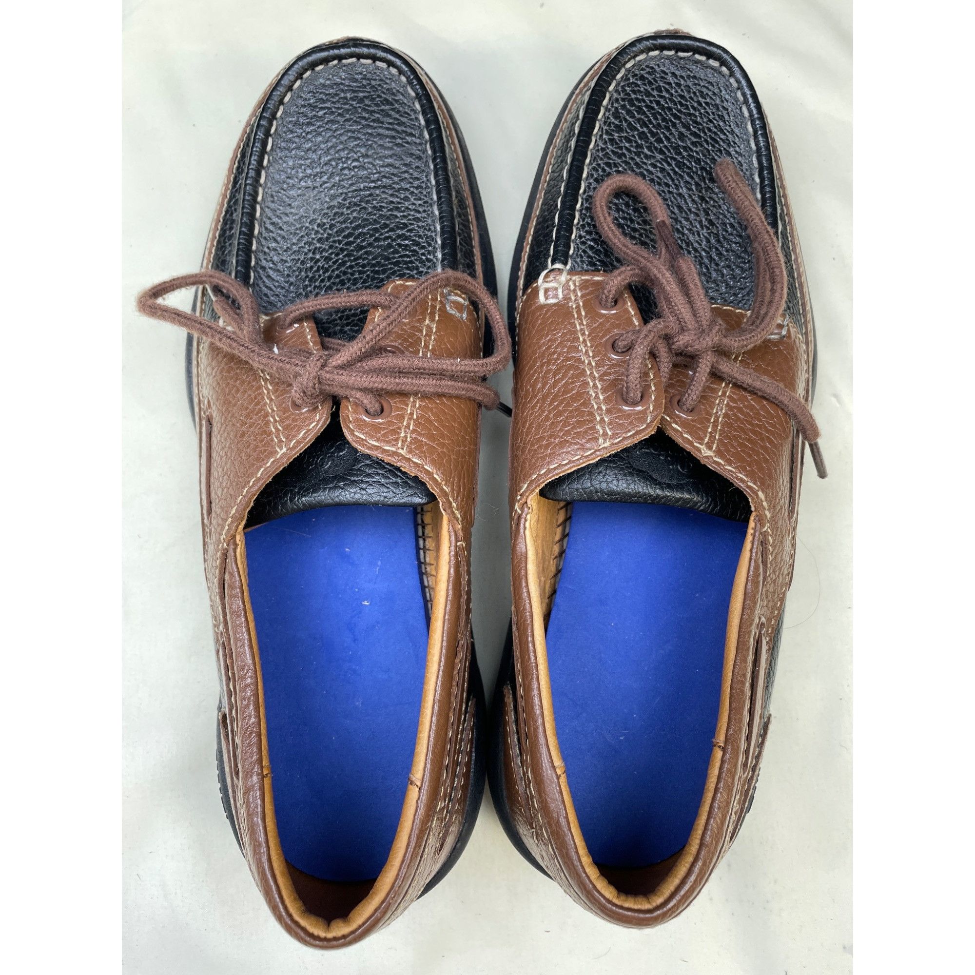 Other Dr Comfort Men's Black / Brown Leather Boat Shoes/ Loafers S Size US 11 / EU 44 - 6 Thumbnail