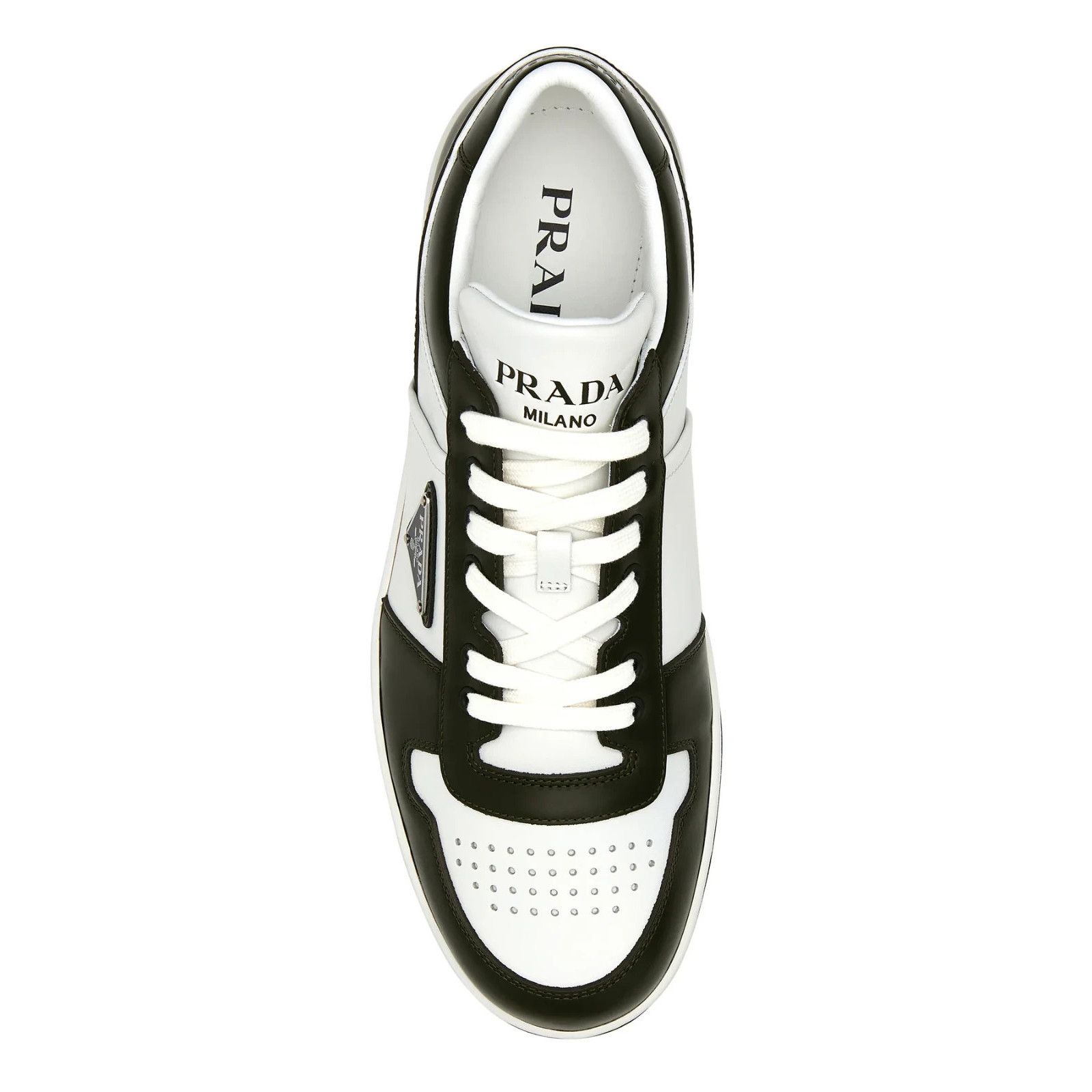 Prada PRADA Downtown Two-Tone Leather Sneakers New And Authentic ( Size US 8 / EU 41 - 4 Thumbnail