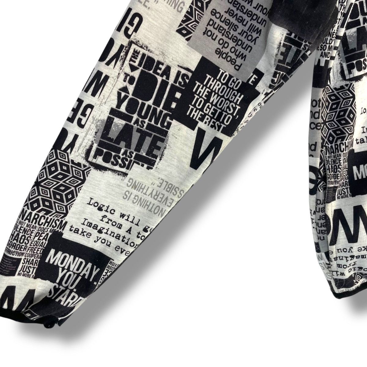 20471120 SHISKY NEWSPAPER WORDING ANARCHY SEDITIONARIES PUNK JACKET Size US S / EU 44-46 / 1 - 10 Thumbnail