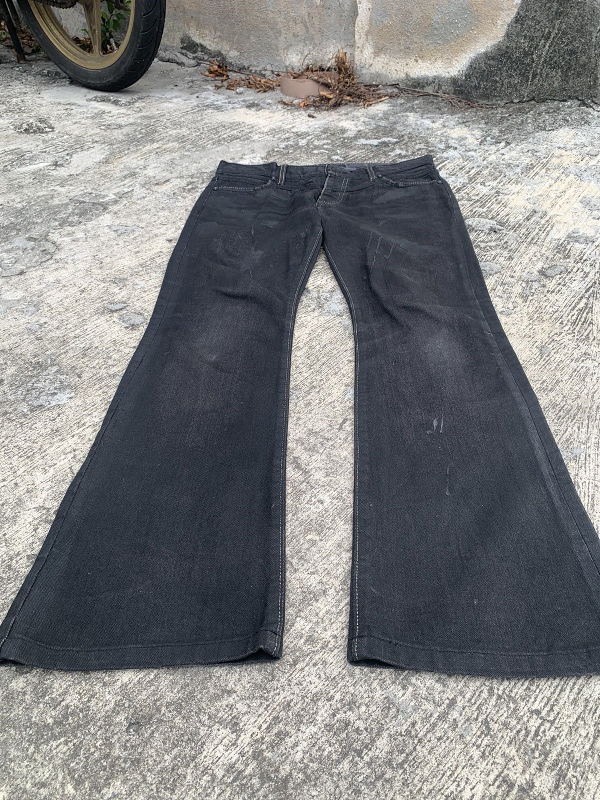 GOSTAR DE FUGA Flared Gostar de fuga waxed jeans Size 33" - 5 Thumbnail