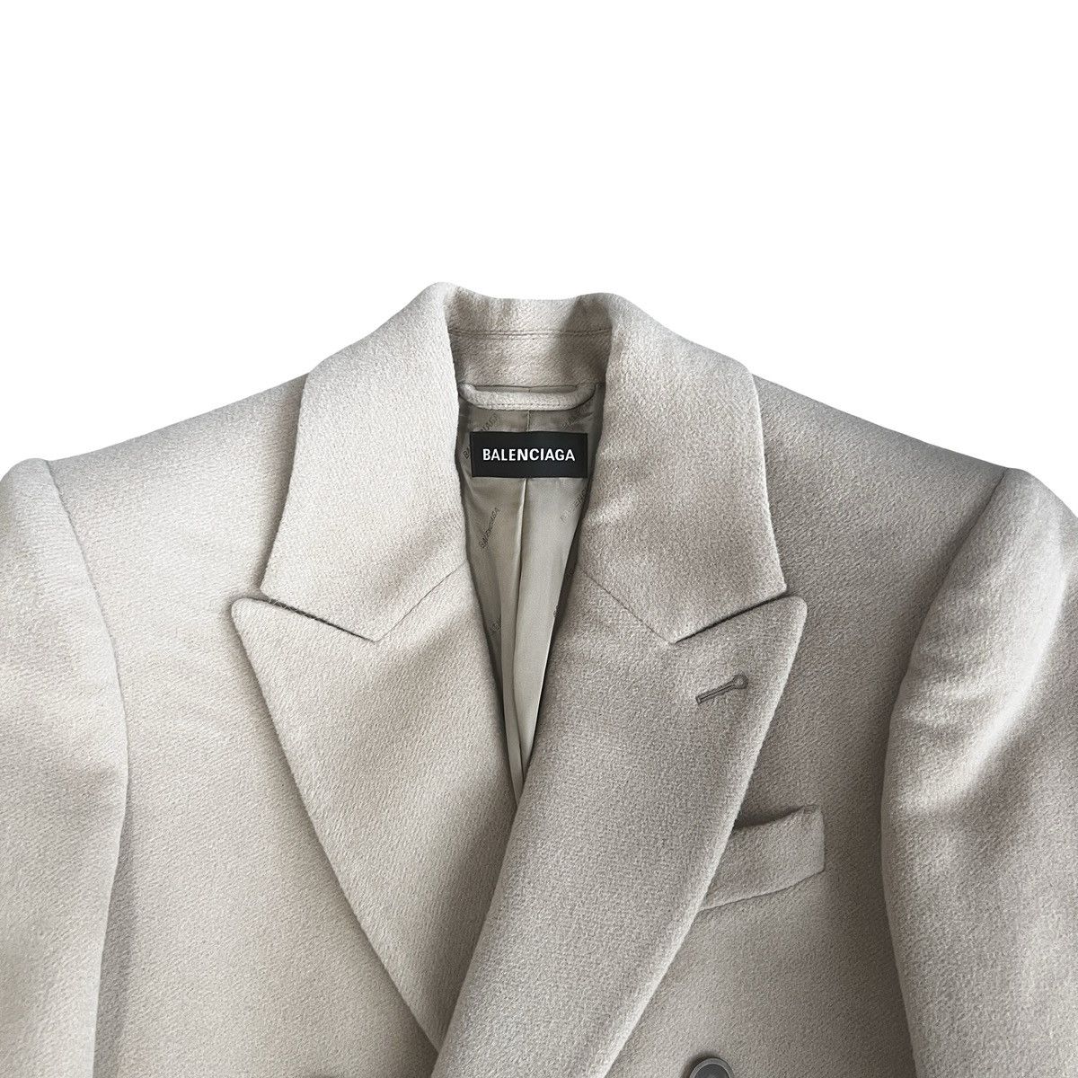 Balenciaga Balenciaga 2020AW Structured Steroid Melton Wool Long Coat Size US S / EU 44-46 / 1 - 4 Thumbnail