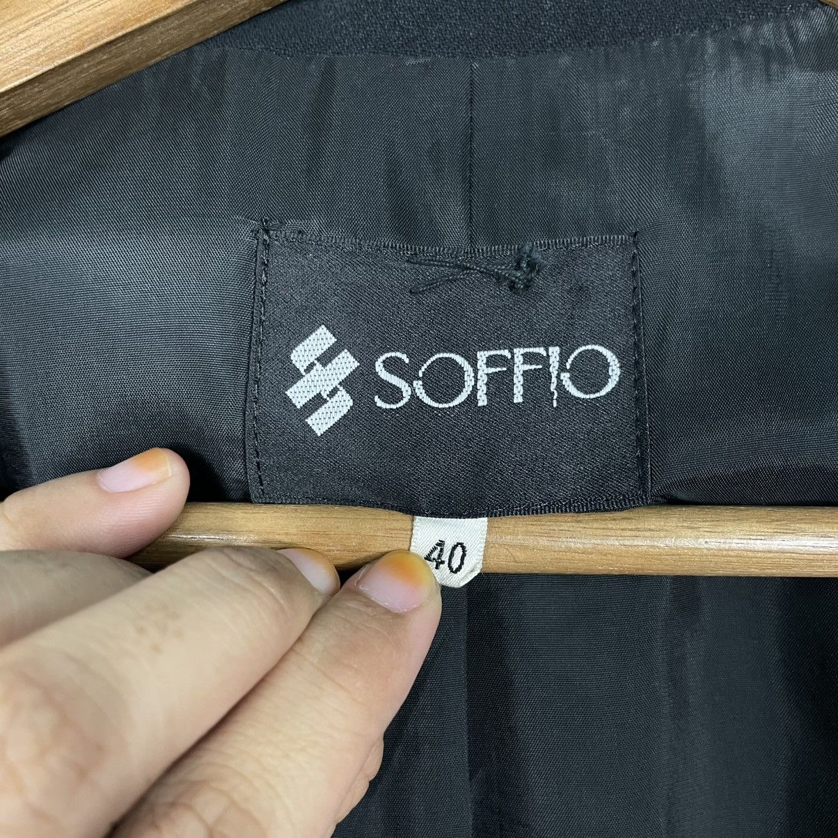 Japanese Brand Soffio Black Double Breasted Coat Size L / US 10 / IT 46 - 16 Thumbnail