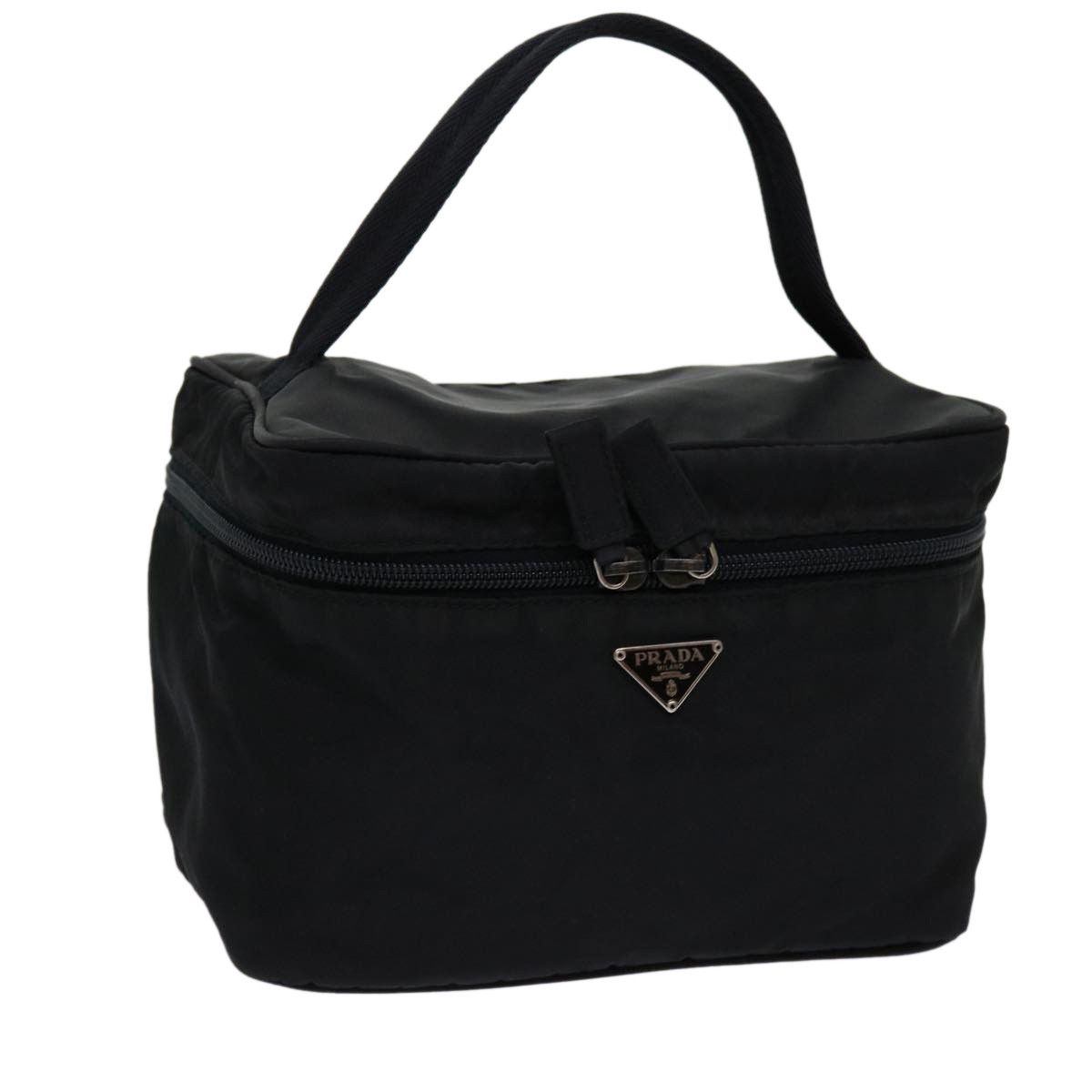 image of Prada Vanity Cosmetic Pouch Nylon Black Auth 69647, Women's