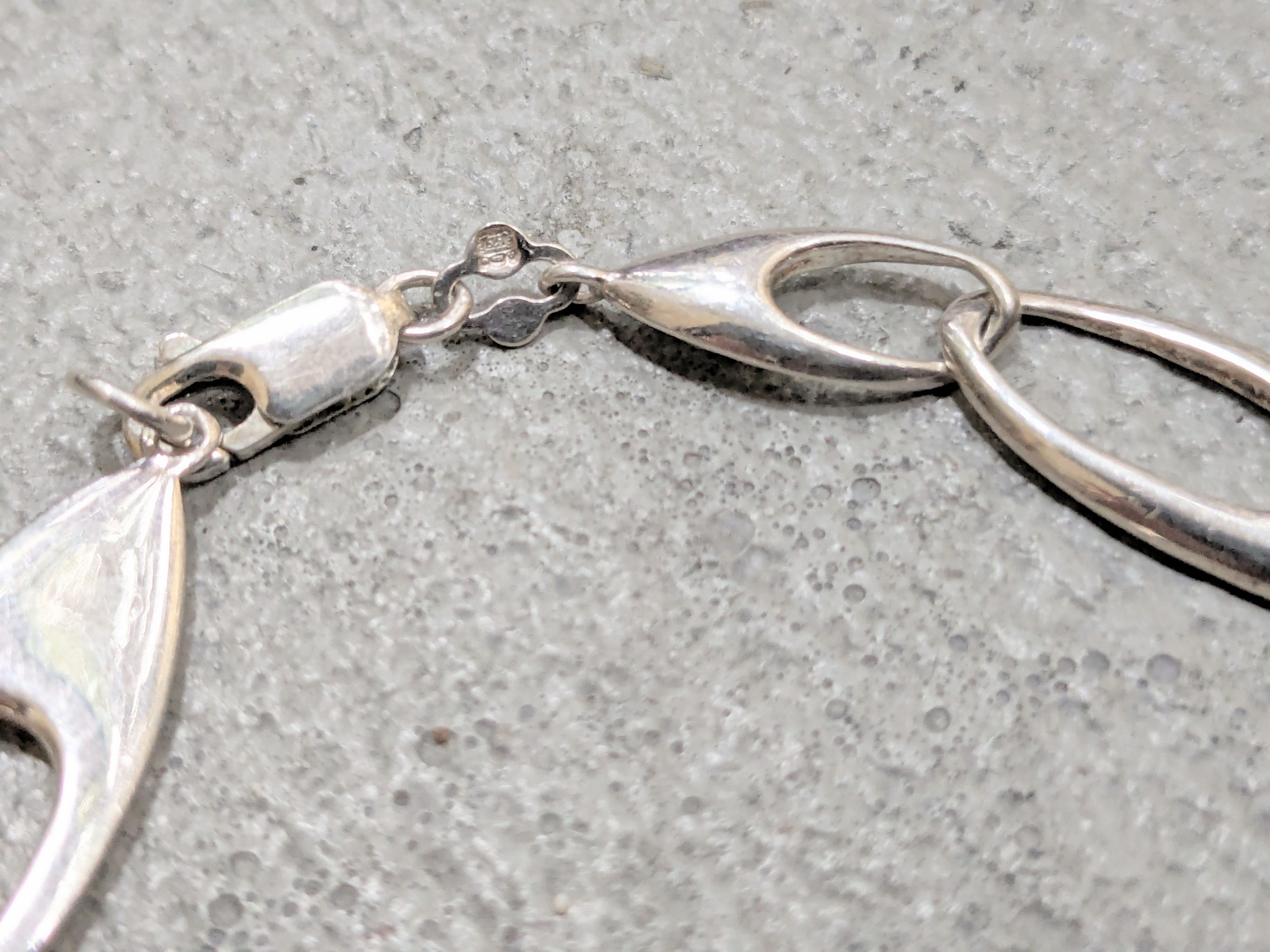 Jewelry Vintage Sterling Silver Bracelet Oval Link Chain 7.5" Modern Size ONE SIZE - 8 Thumbnail