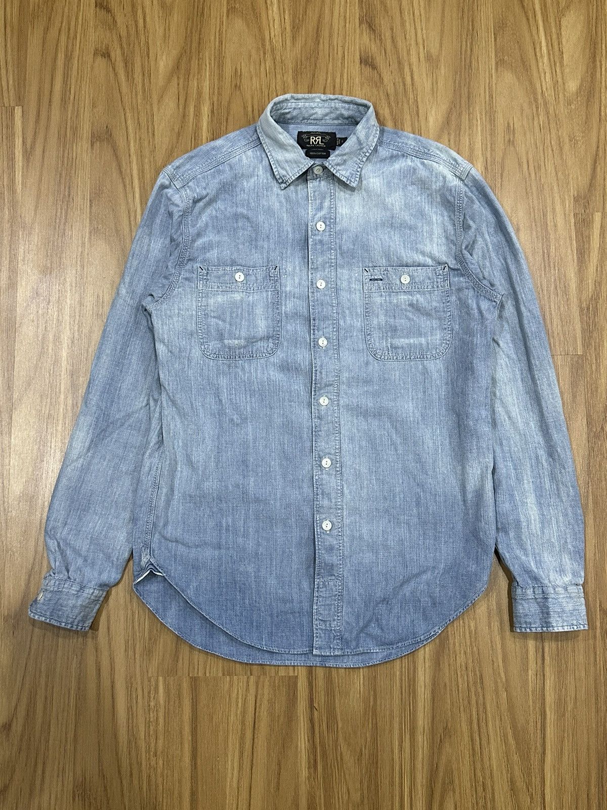 RRL Ralph Lauren Vintage RRL Polo Ralph Lauren Wash Denim Shirt Size US M / EU 48-50 / 2 - 12 Thumbnail
