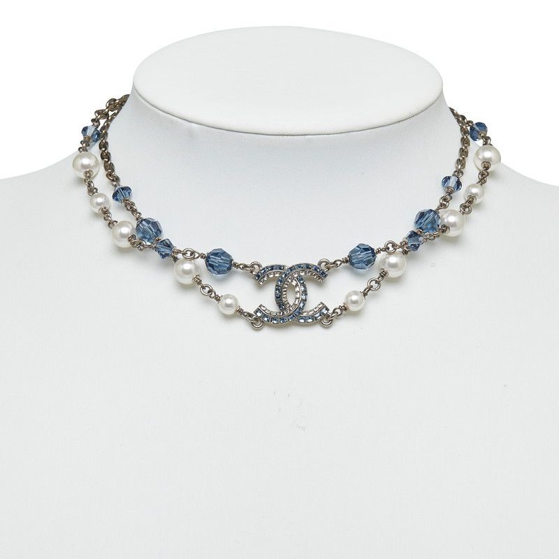 Chanel Chanel CC Pearl & Rhinestone Bead Necklace Size ONE SIZE - 1 Thumbnail