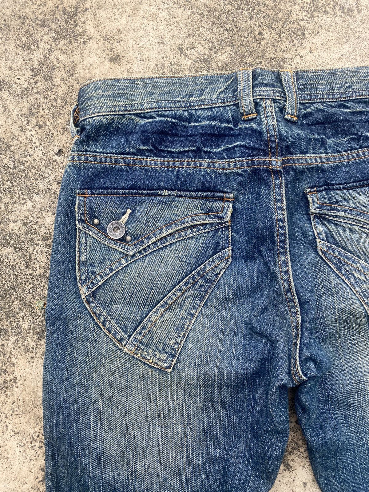If Six Was Nine × Japanese Brand Flare Jeans Bison Double Knee Multipocket Size US 31 - 22 Thumbnail