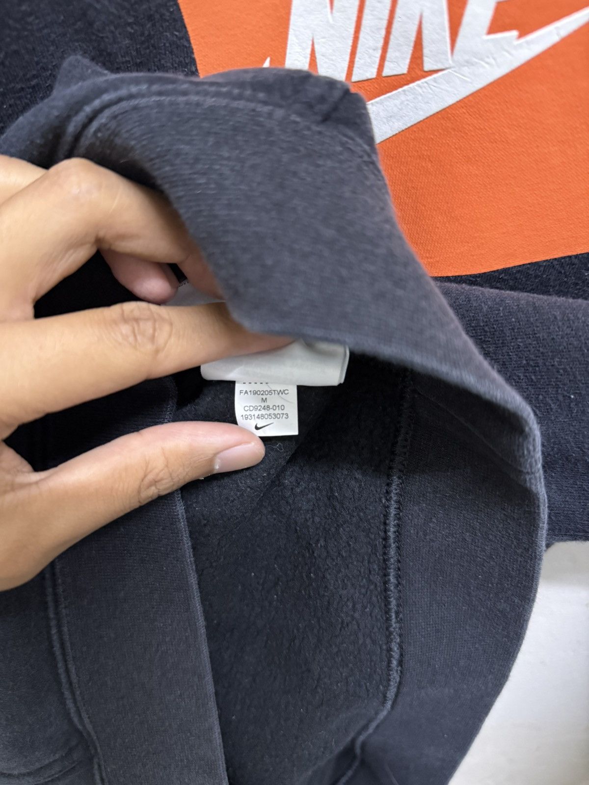 Nike 2000s Nike Box Logo y2k Faded Hoodie Size US M / EU 48-50 / 2 - 6 Thumbnail