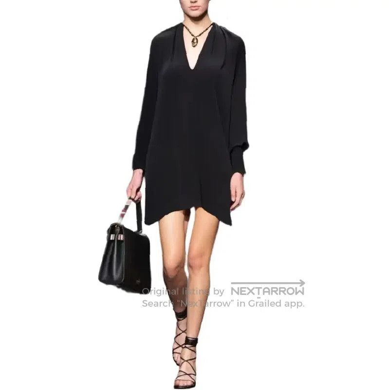 Valentino Valentino Black Silk Long Sleeve Dress . Size S / US 4 / IT 40 - 1 Thumbnail