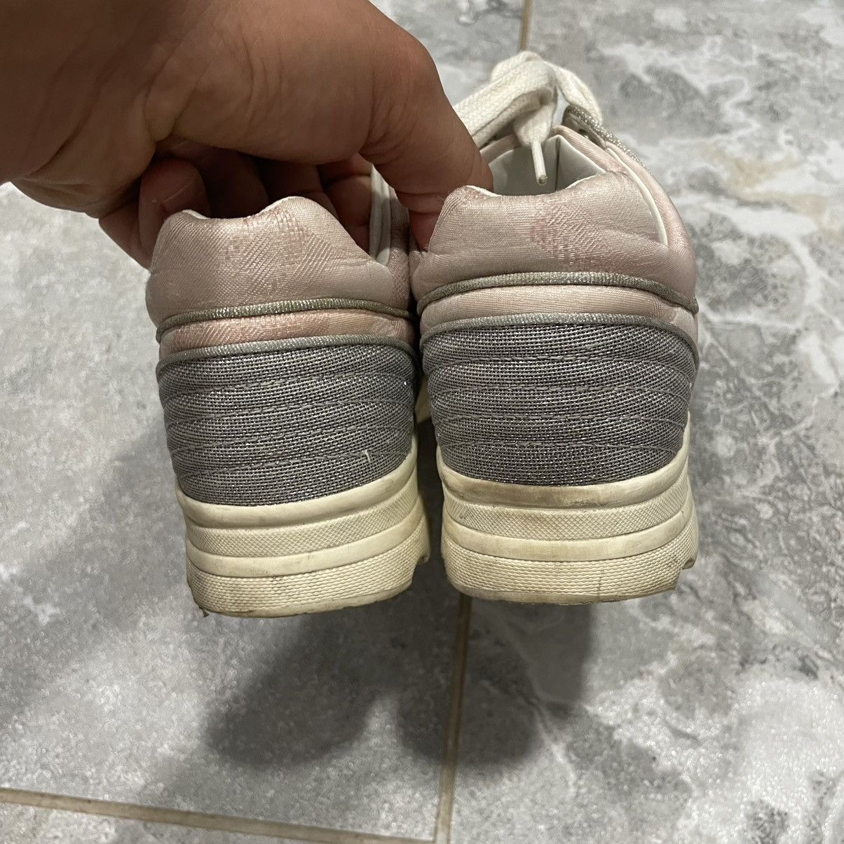 Chanel 37.5 Chanel Interlocking CC Trainer pink shoes sneakers glit Size US 7.5 / IT 37.5 - 8 Thumbnail