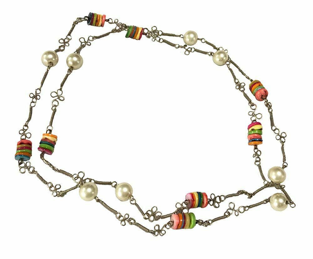 Designer HandMade Set Of Mother Of Pearl Dyed Disc Beads & Simulated Size ONE SIZE - 6 Thumbnail