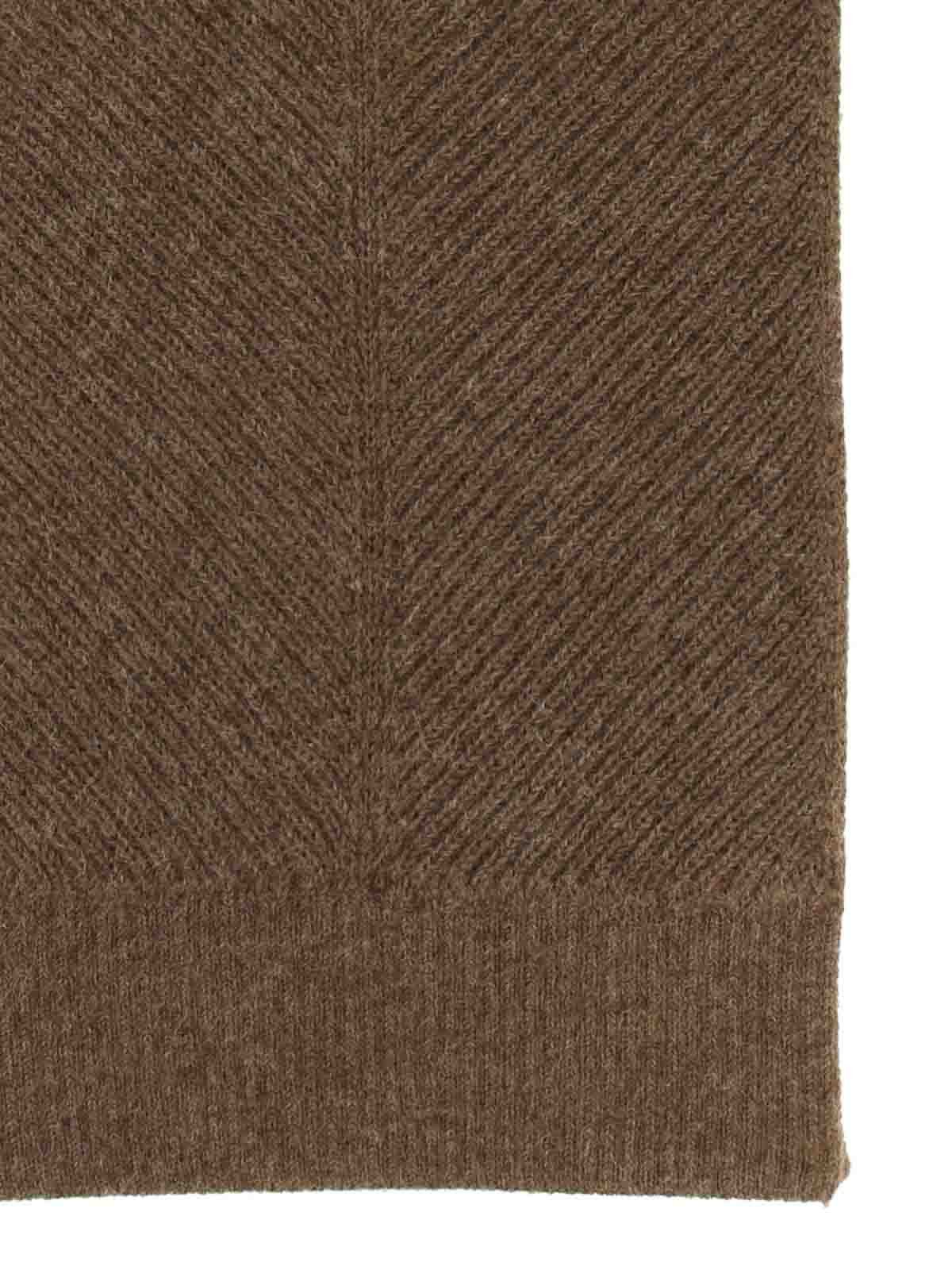 Bottega Veneta o1s1rm0725 Size: OS / Alpaca Chevron Scarf in Beige Size ONE SIZE - 2 Thumbnail