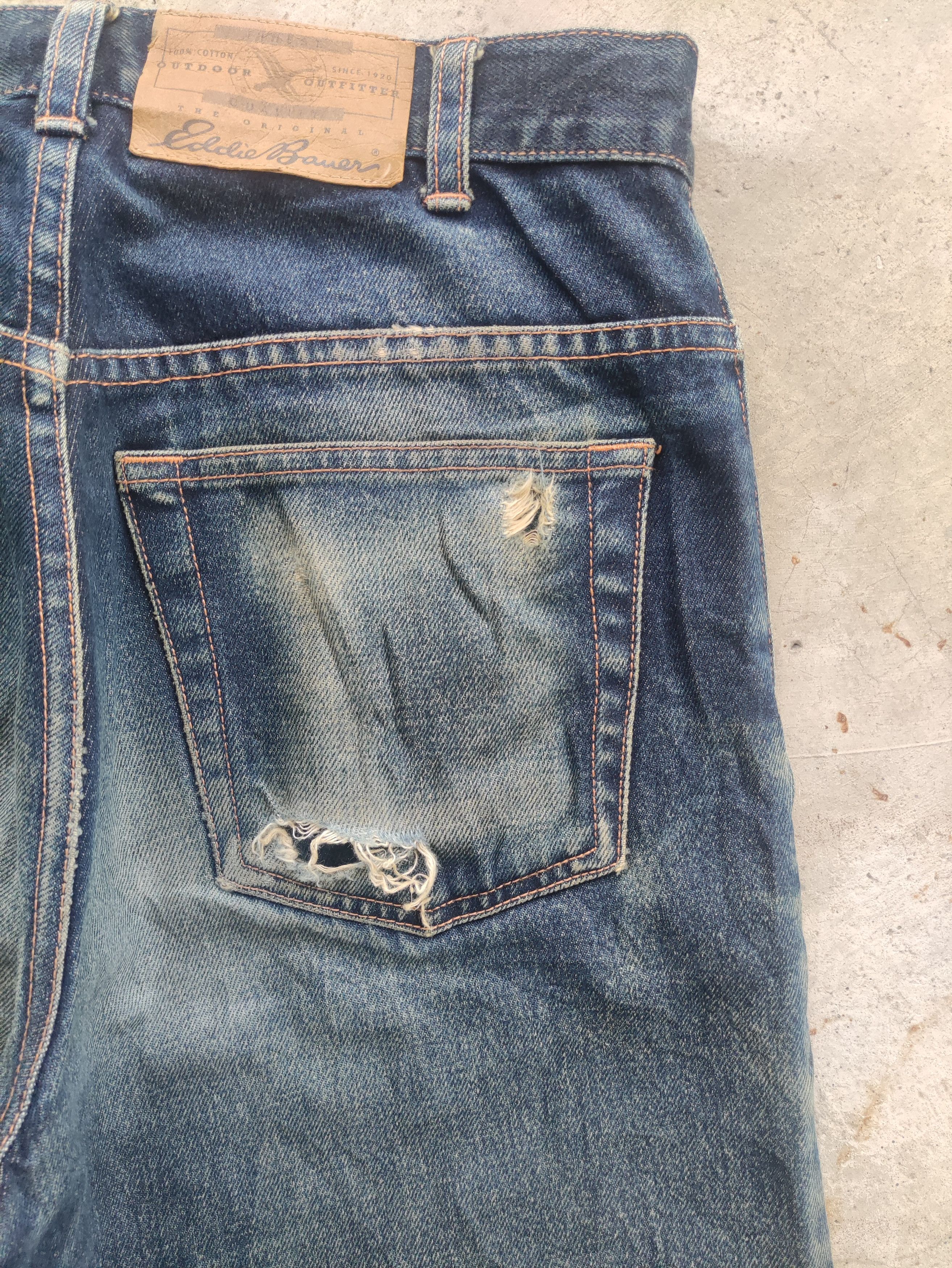 Eddie Bauer Vintage Eddie Bauer Jean Distressed Faded Denim Size US 30 / EU 46 - 12 Thumbnail