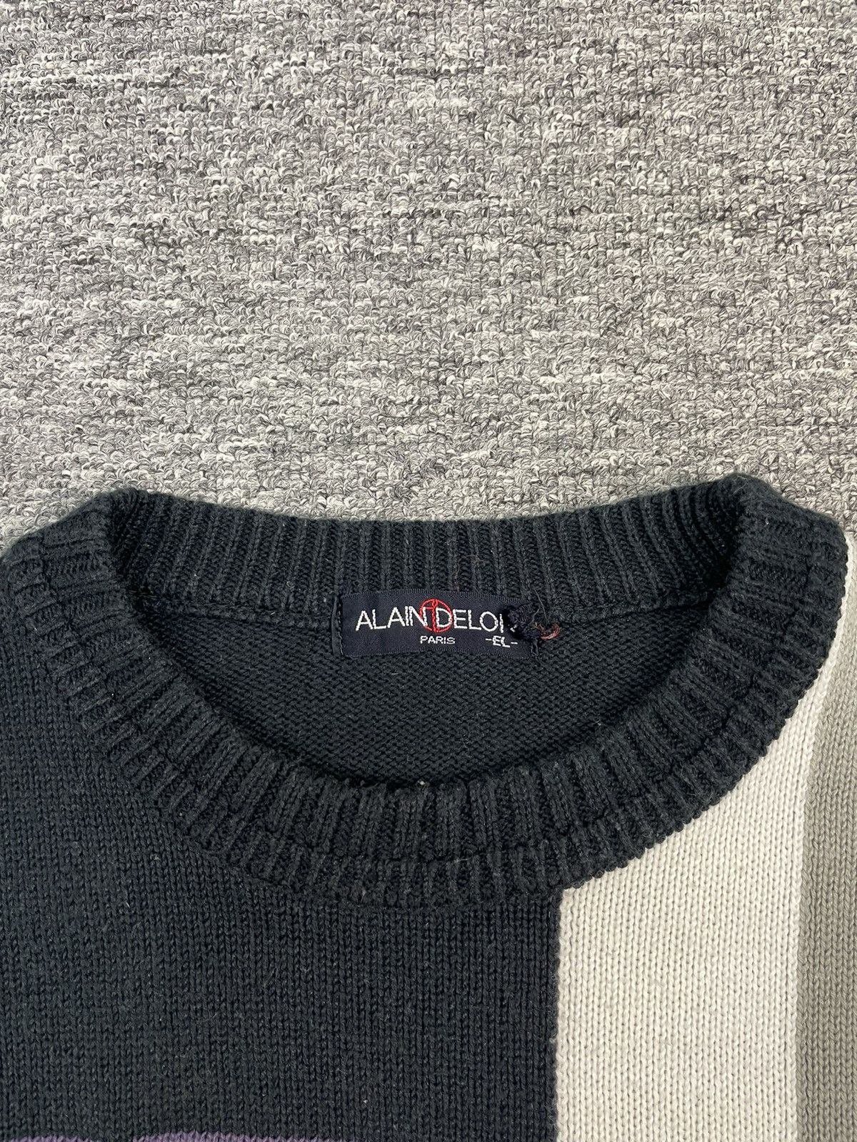 ALAIN DELON × Designer × Vintage Vintage Alain Delon Paris Geometric Sweater Knitwear Size US XL / EU 56 / 4 - 5 Thumbnail