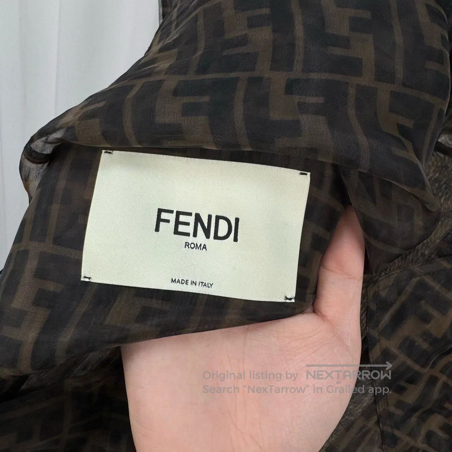 Fendi Fendi Monogram Sheer Organza Off-Shoulder Dress. Size S / US 4 / IT 40 - 5 Thumbnail