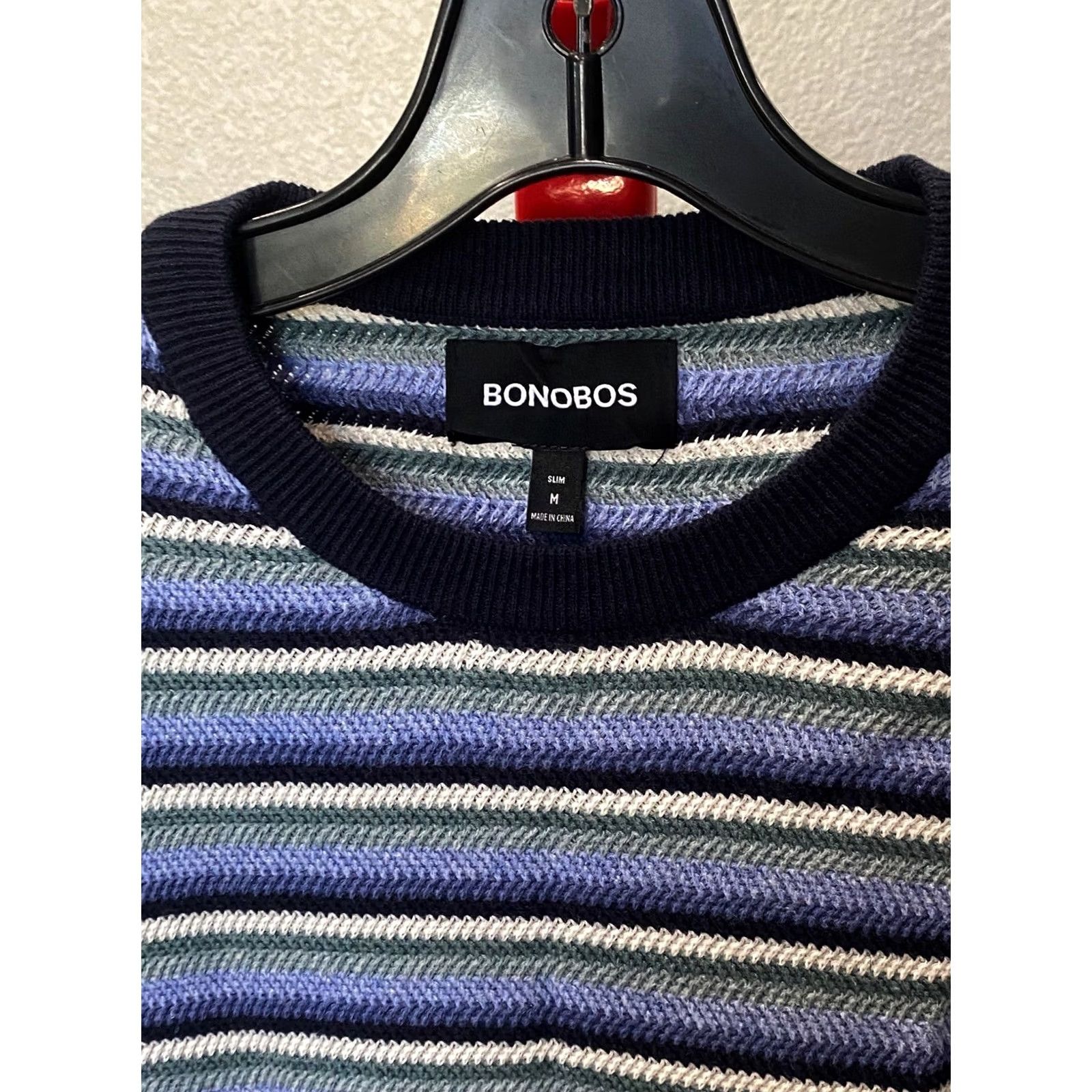 Bonobos Bonobos Multi Color Stripe Knit SWEATER Medium M Slim Mens Size US M / EU 48-50 / 2 - 2 Thumbnail