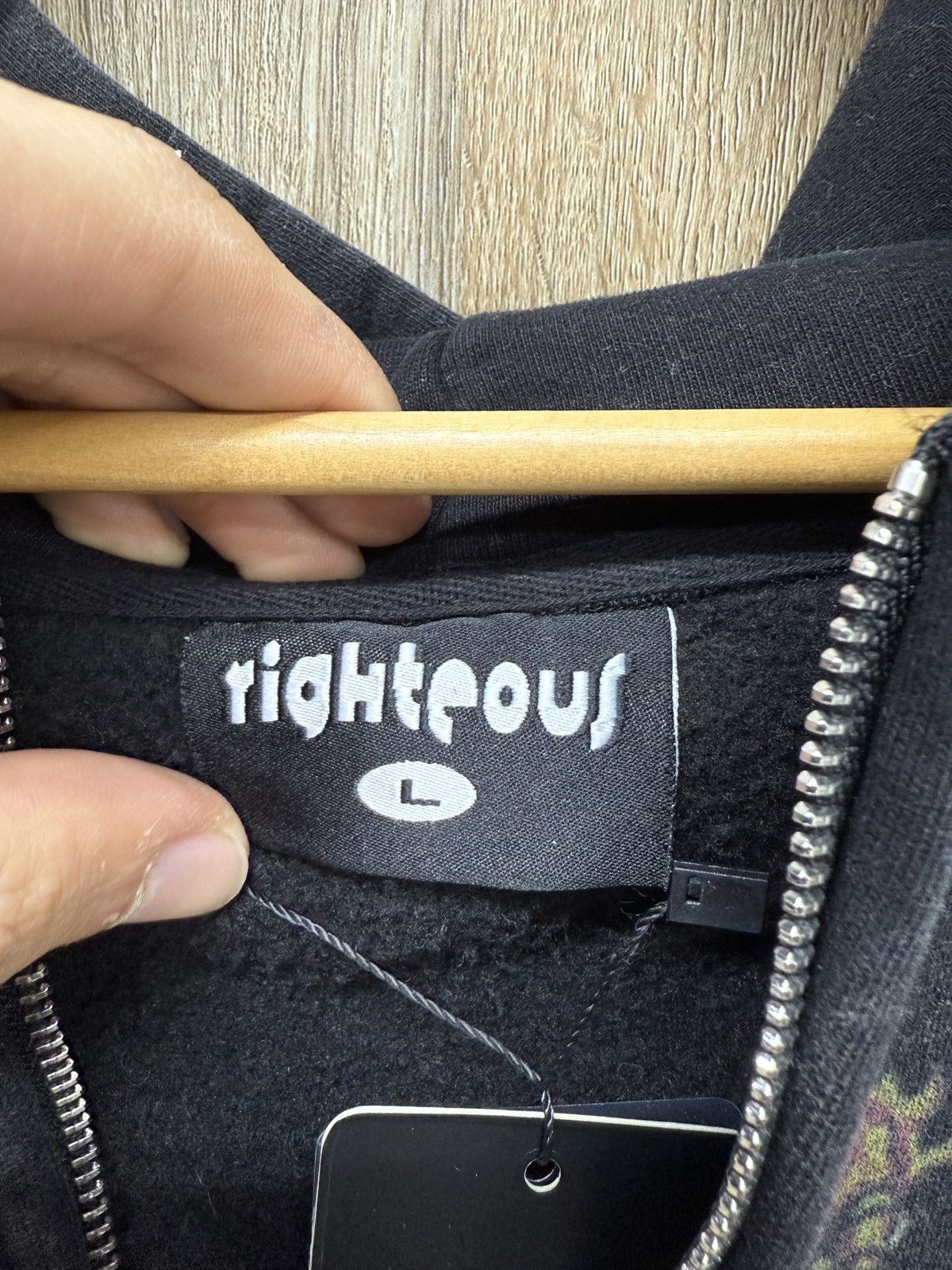Other Righteous Black Zip Up Hoodie Size US L / EU 52-54 / 3 - 5 Thumbnail