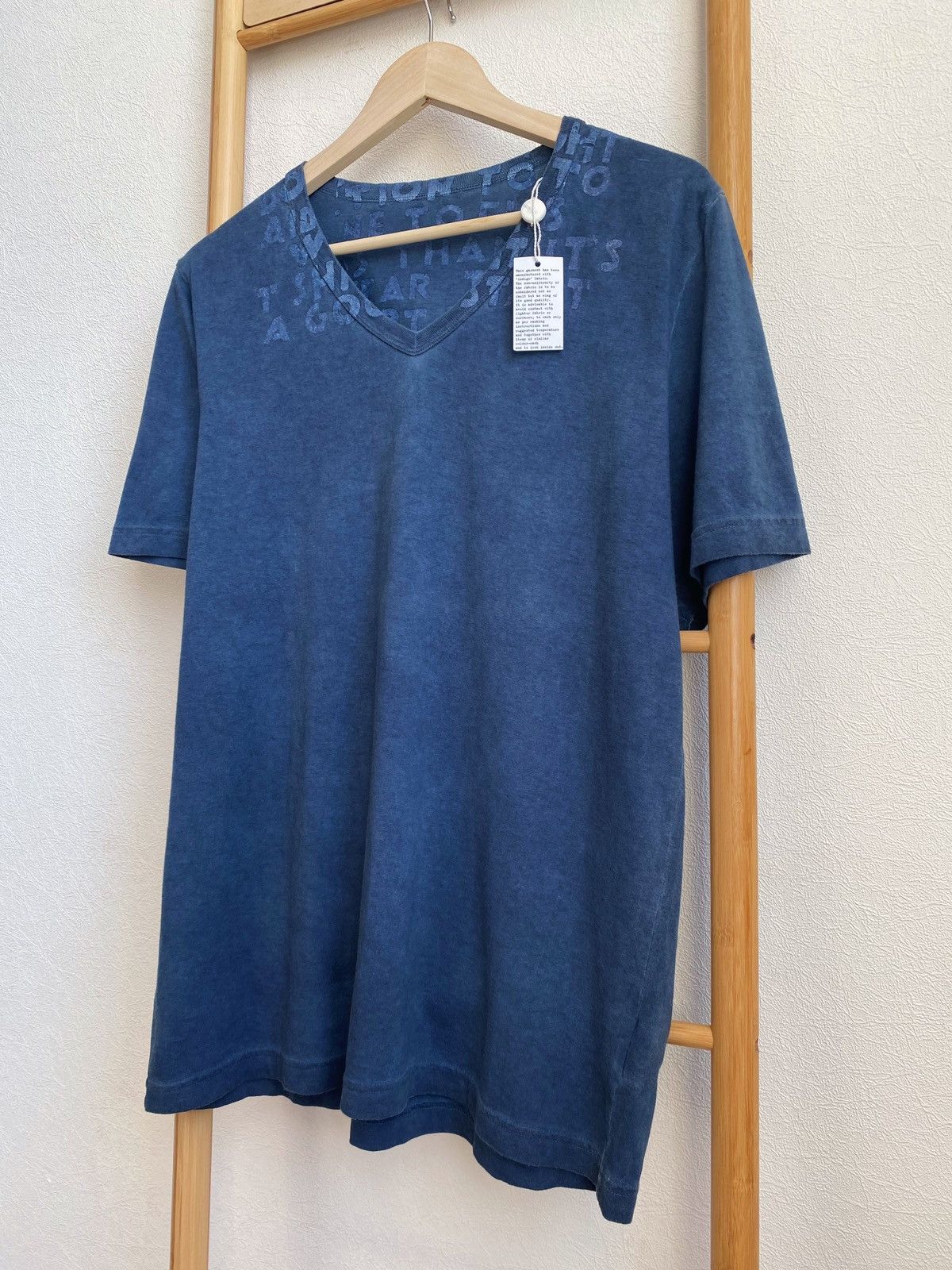 Maison Margiela MAISON MARTIN MARGIELA AIDS garment dyed v- neck t-shirt Size US M / EU 48-50 / 2 - 4 Thumbnail