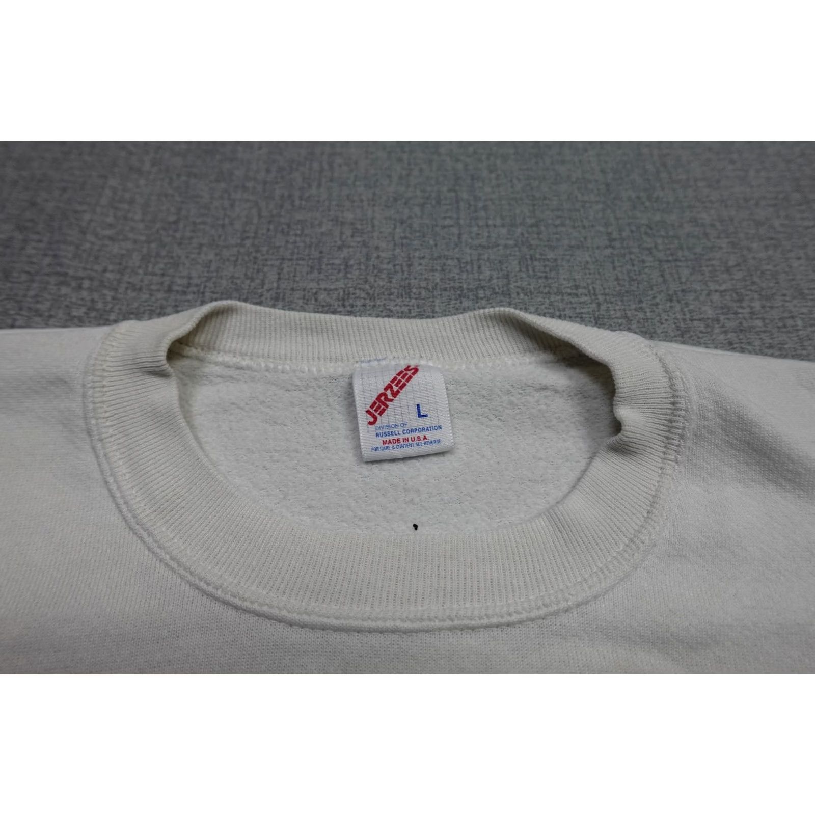 Jerzees Vintage Mens Large White Golf Sweatshirt Jerzees Crewneck Graphic Print Parody Athletics Size US L / EU 52-54 / 3 - 2 Thumbnail