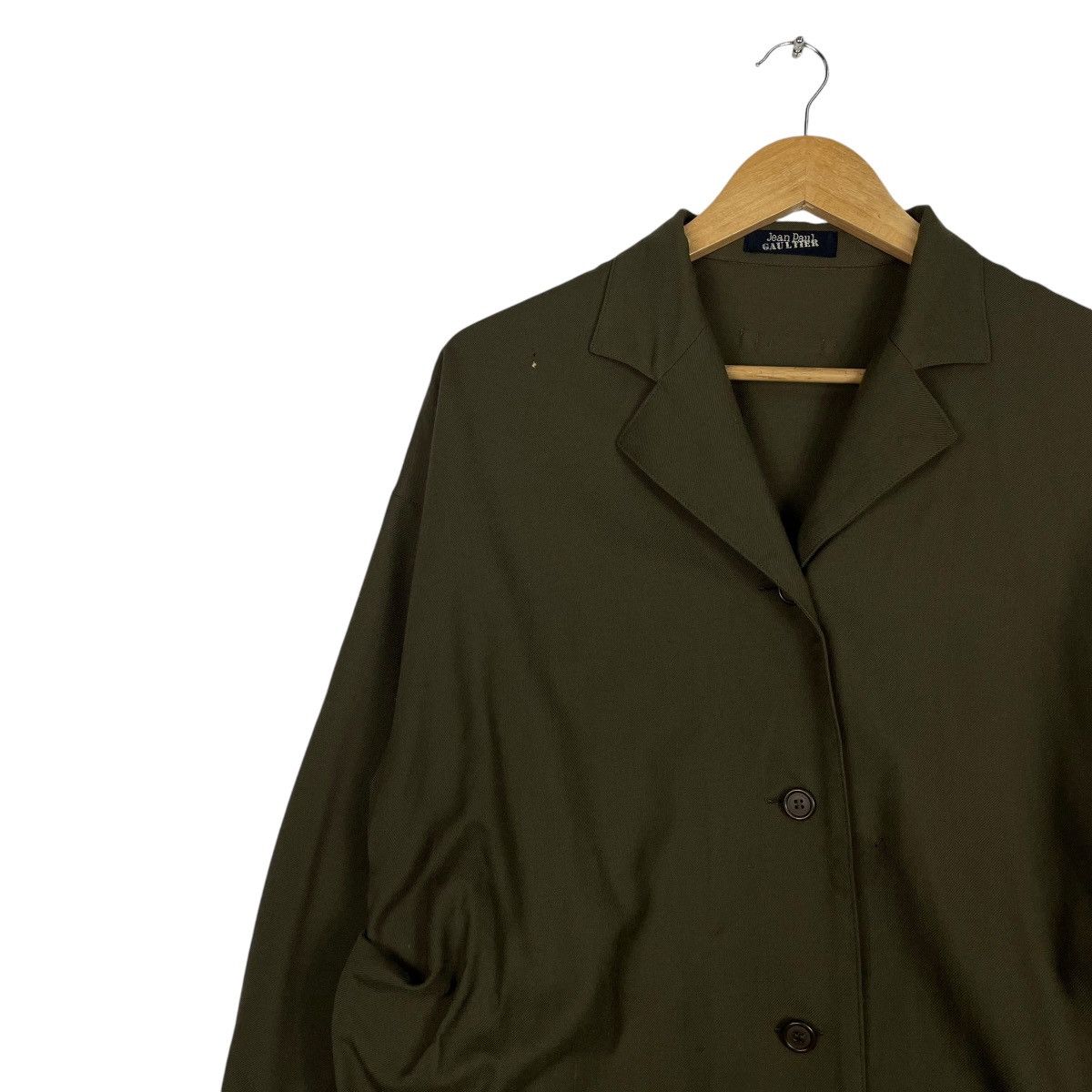 Jean Paul Gaultier × Vintage 💥80s JPG OLIVE BUTTON BAGGY STYLE Size US M / EU 48-50 / 2 - 6 Thumbnail