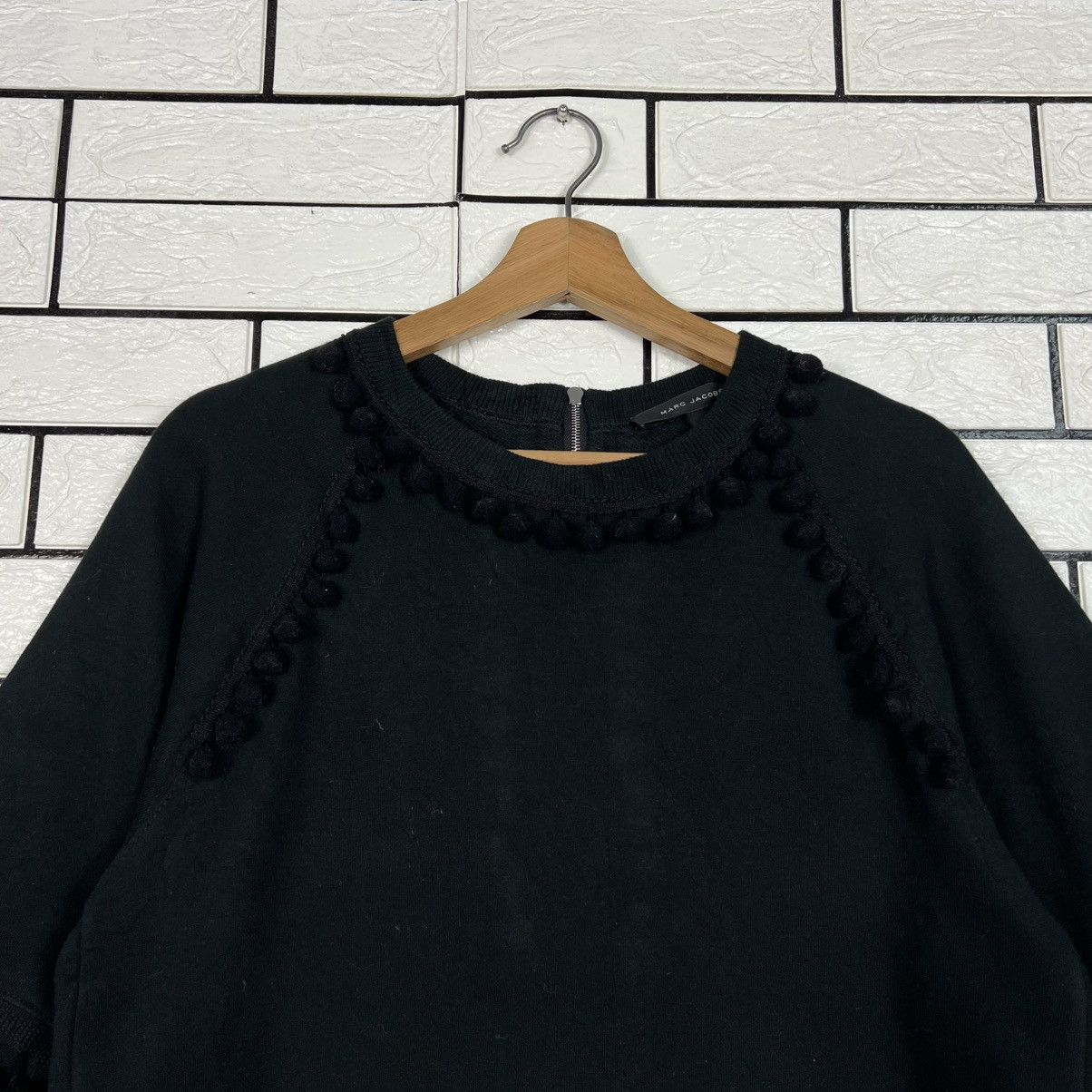 Marc Jacobs MARC JACOBS Black Half Zip on Back Long Shirt #4237-C193 Size S / US 4 / IT 40 - 2 Thumbnail
