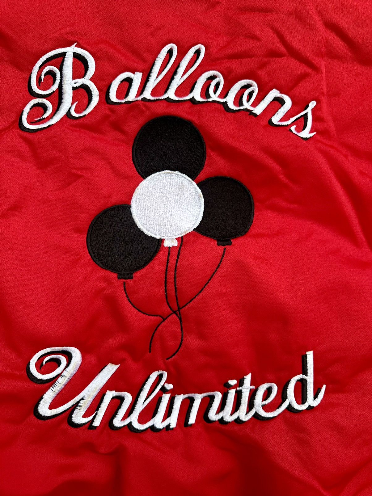 Vintage Vintage 90’s Balloons XO Unlimited Red Satin Bomber Jacket Size US XL / EU 56 / 4 - 4 Thumbnail