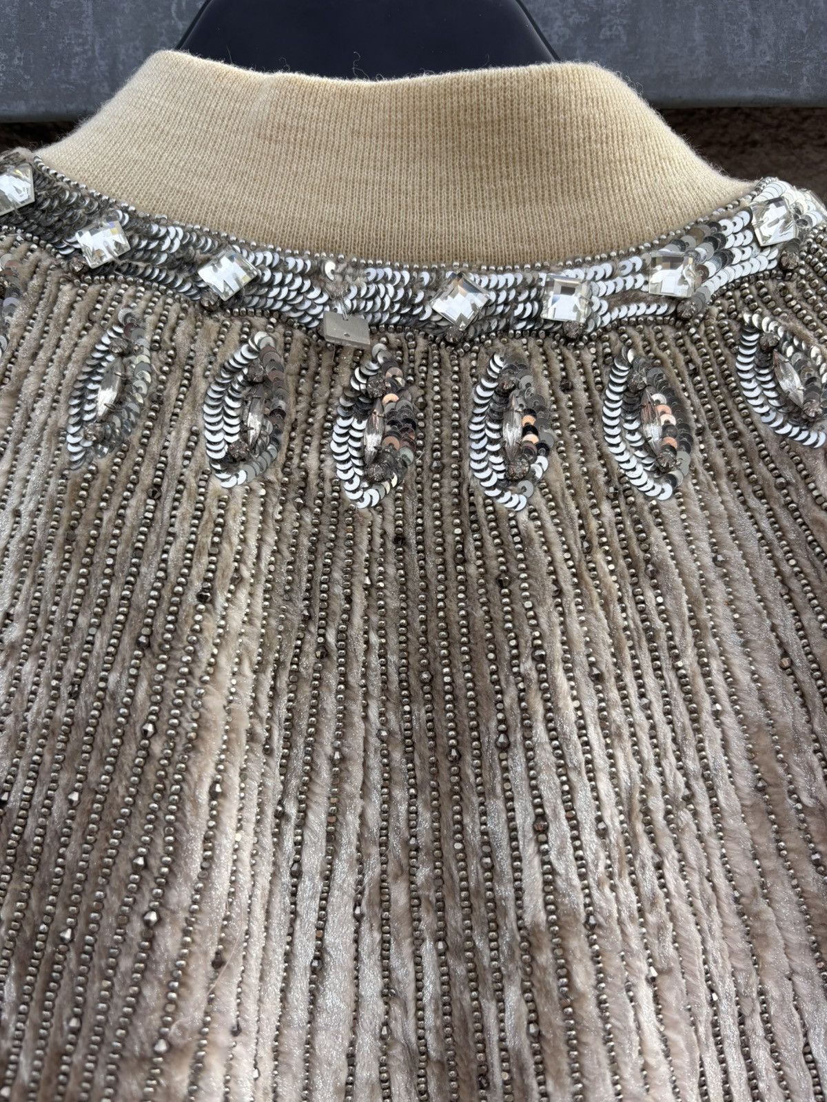 Saint Laurent Paris Saint Laurent FW16 crystal embedded lamb fur jacket Size US M / EU 48-50 / 2 - 8 Thumbnail