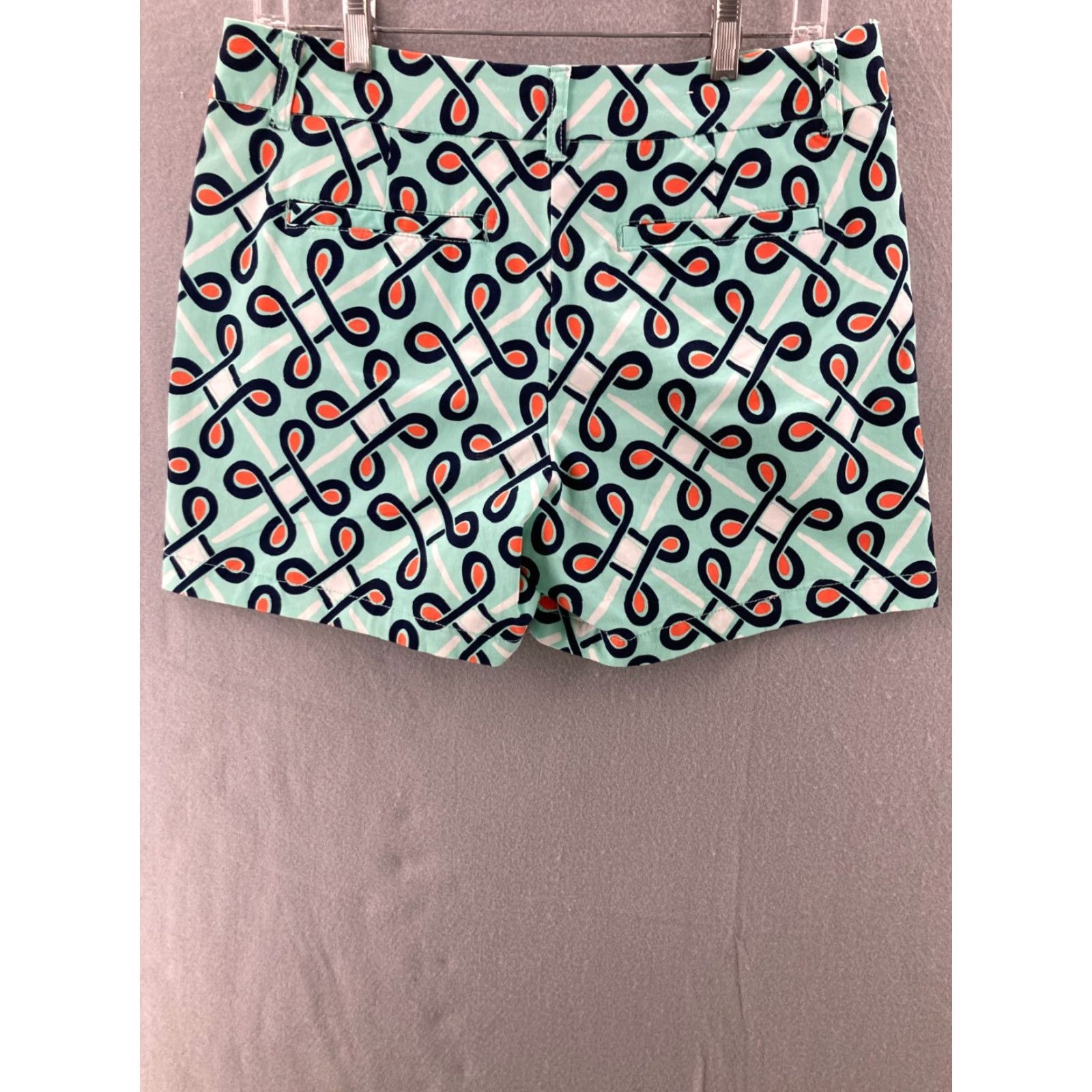 Vintage Crown And Ivy Shorts Womens 6 Blue Geometric AOP Shirt? Size 28" / US 6 / IT 42 - 7 Thumbnail