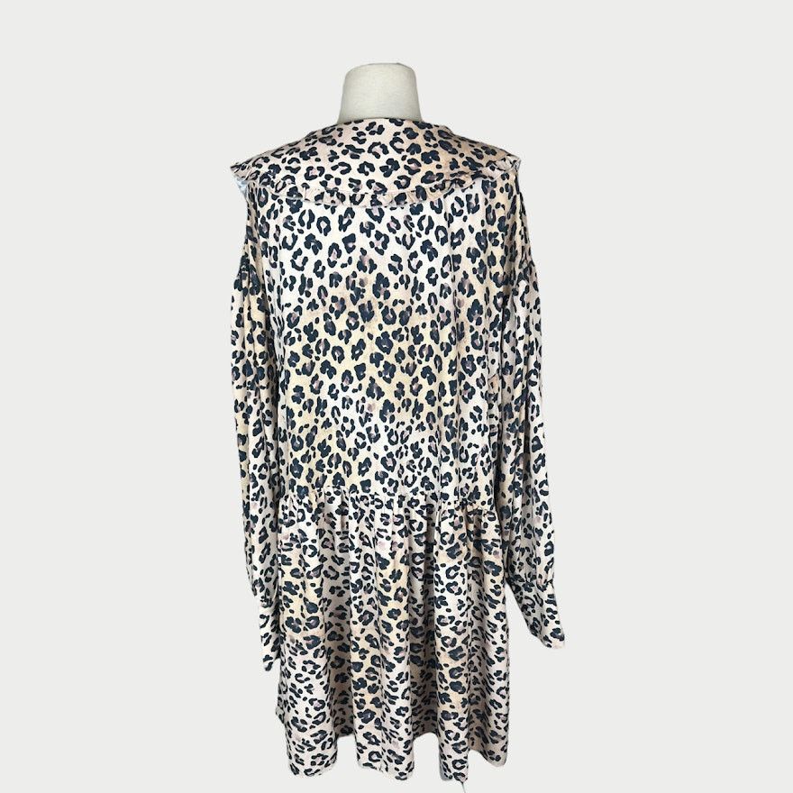 Nordstrom Boohoo | PLUS LEOPARD PRINT COLLAR SMOCK DRESS | 14 NWT Size XL / US 12-14 / IT 48-50 - 8 Thumbnail