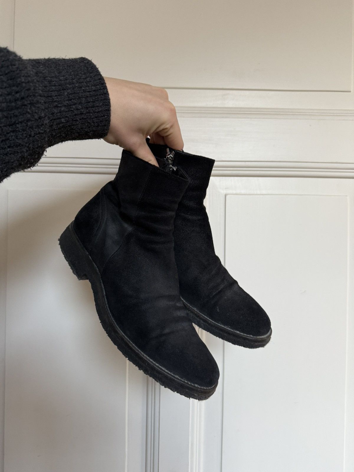 Dior × Kris Van Assche Dior Homme KVA 12AW Calf Skin Zip Boots