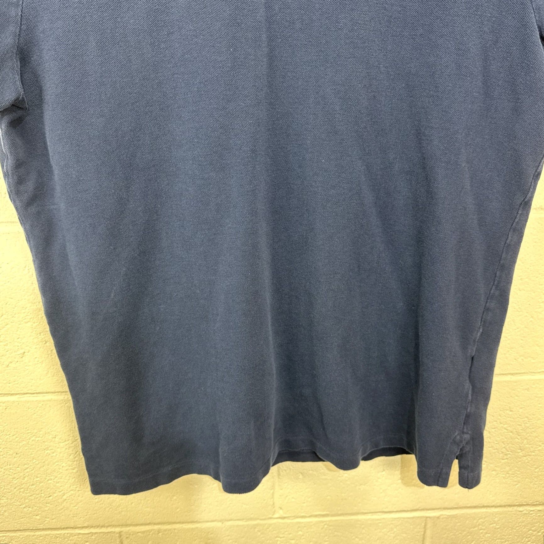 Polo Ralph Lauren VINTAGE Polo Ralph Lauren Mens XL Slim Fit Polo Shirt Navy Short Sleeve Cotton Classic Striped Embroidered Logo Size US XL / EU 56 / 4 - 7 Thumbnail