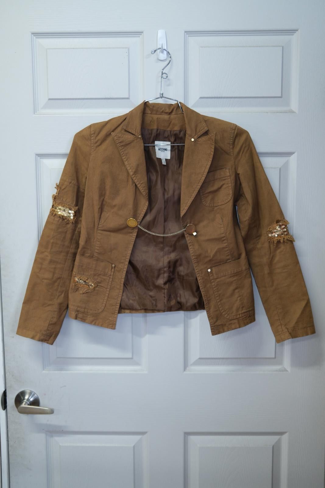Other 00's Moschino Jeans Workwear Embellished Blazer Size XS / US 0-2 / IT 36-38 - 1 Thumbnail