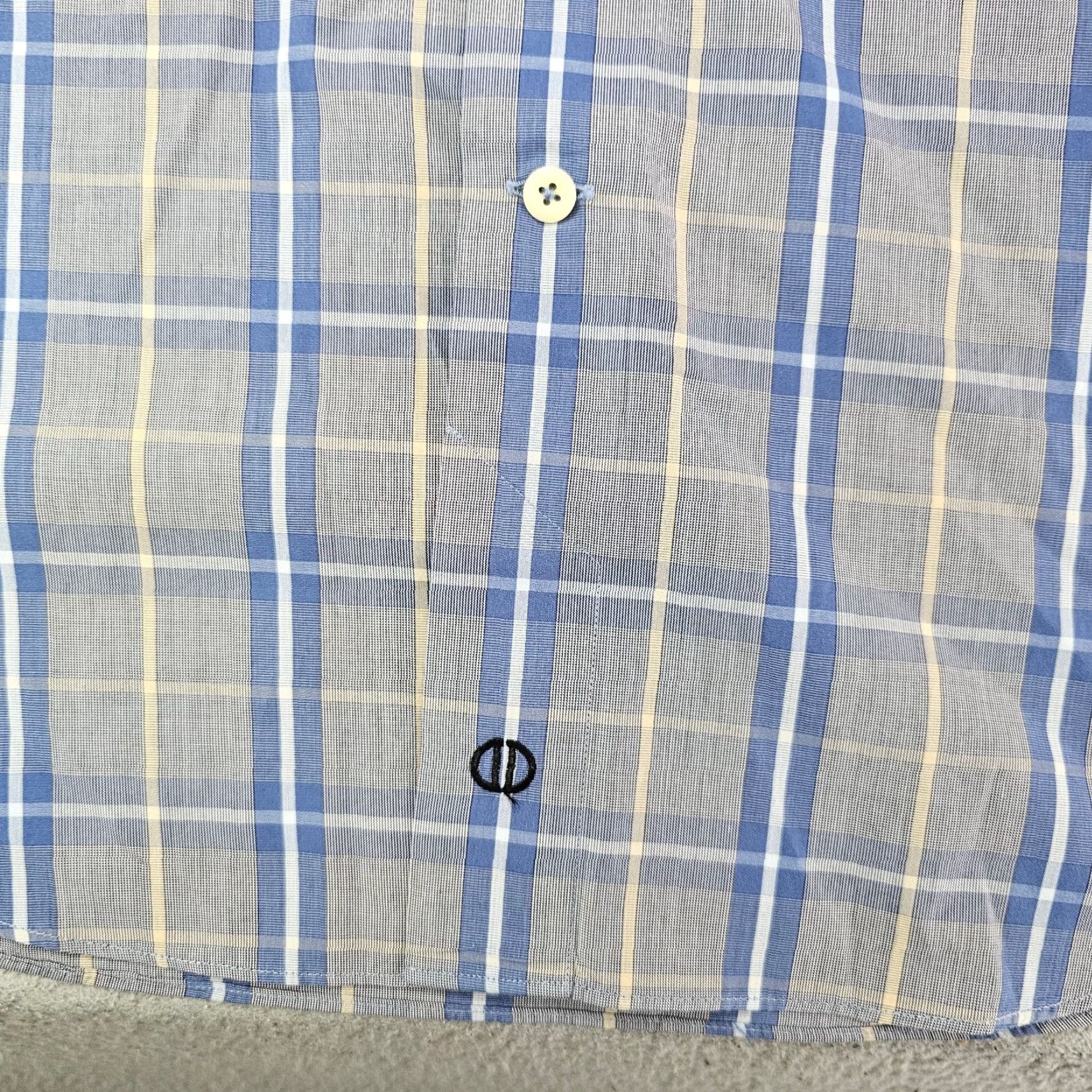 David Donahue David Donahue Dress Shirt Mens Medium Blue Check Cotton Long Sleeve Button Up Size 40R - 6 Thumbnail