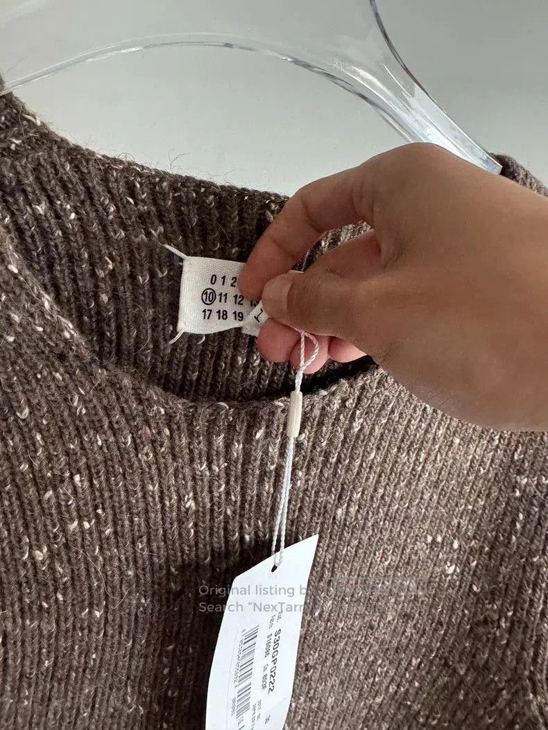 Maison Margiela Brown Wool Sweater with Tag. Size US L / EU 52-54 / 3 - 3 Thumbnail