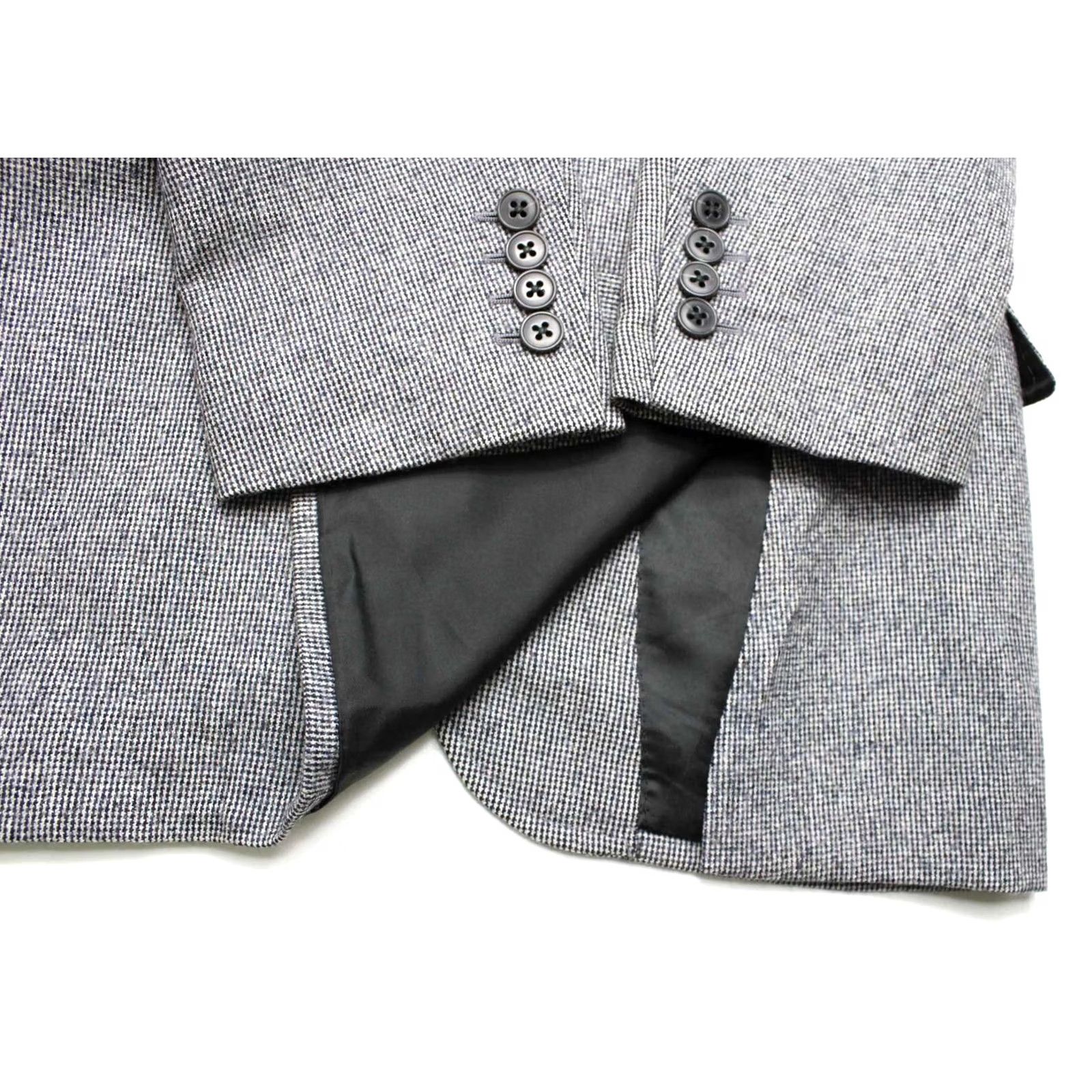 Suitsupply Suitsupply Blazer Men Single Breasted EU 46 Lined Button Blue Patterned Notch Lapel Regular Wool Jacket Mens Size 46R - 6 Thumbnail
