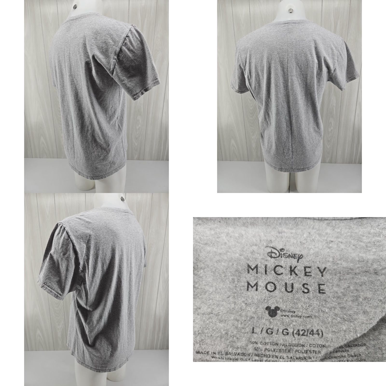 Disney Disney Mickey Mouse 100 Year Anniversary Shirt Large Gray Mens Shirt Crew Neck Short Sleeve Cotton Logo Vintage: No Brand Disney Theme Cartoon 2020s Size US L / EU 52-54 / 3 - 8 Thumbnail