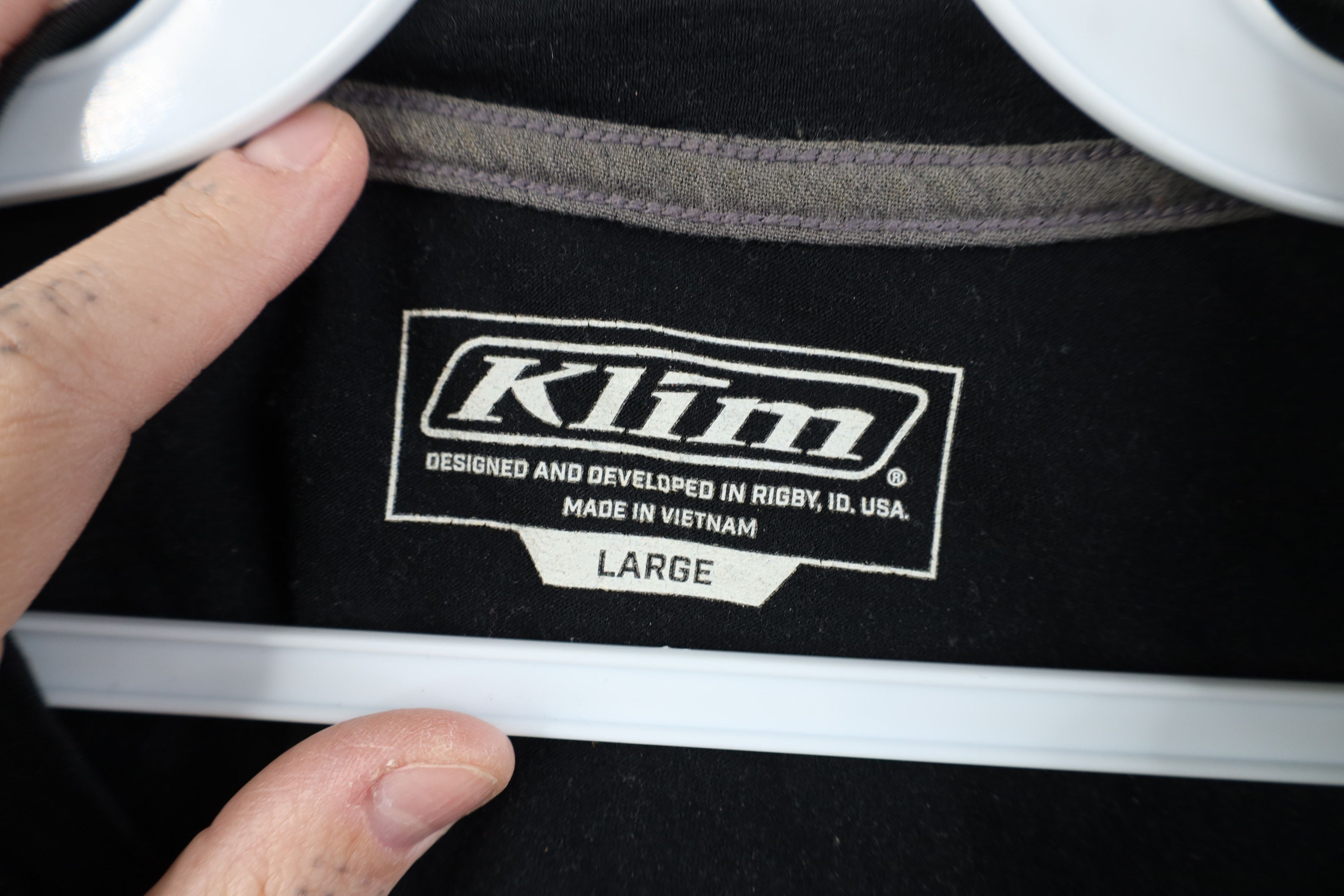 Vintage Klim Racing Spell Out Teton Merino Wool Knit T-Shirt Black Size US L / EU 52-54 / 3 - 7 Thumbnail