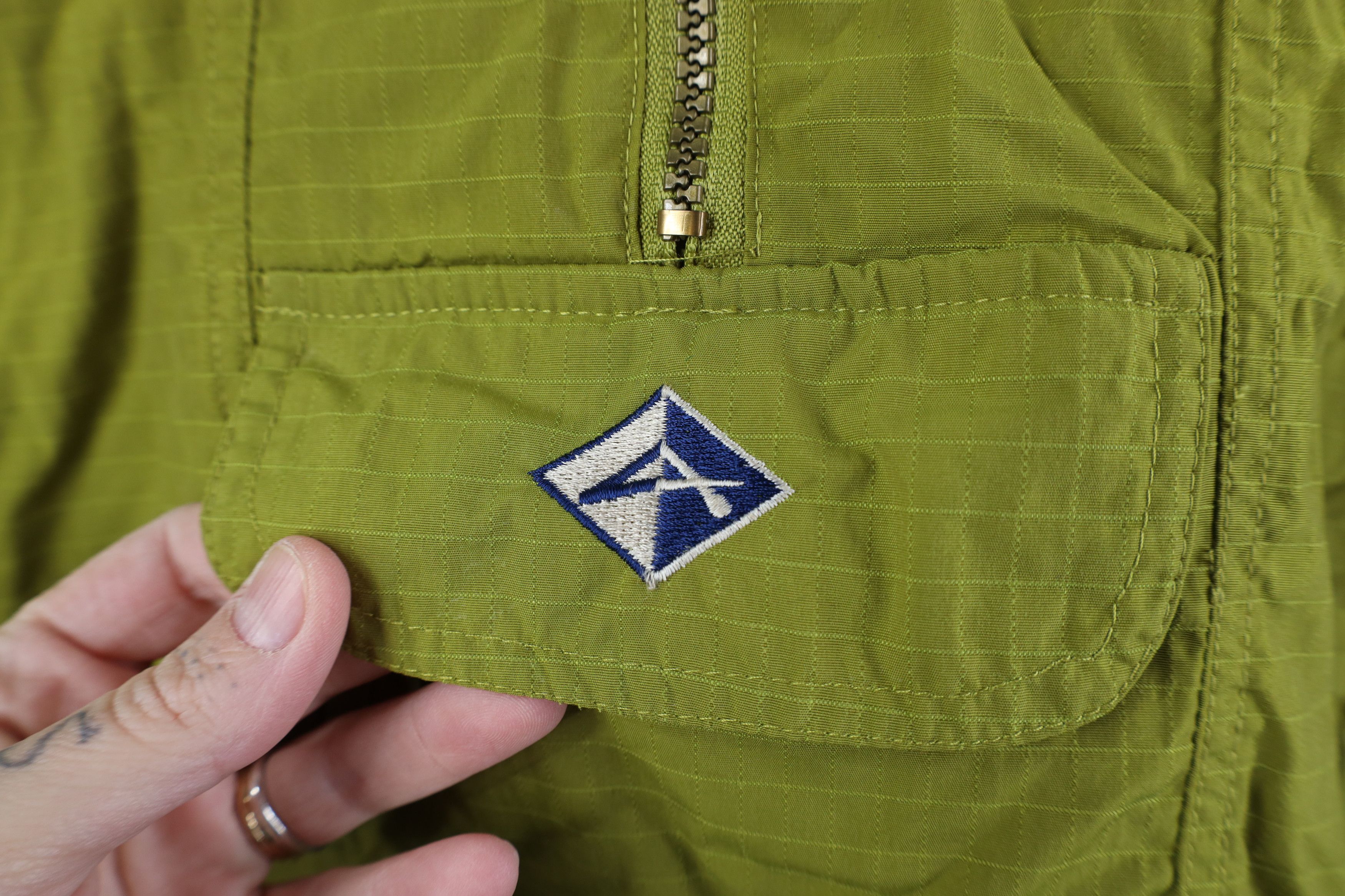Vintage Vintage 90s Streetwear Hooded Windbreaker Jacket Green Size L / US 10 / IT 46 - 4 Thumbnail