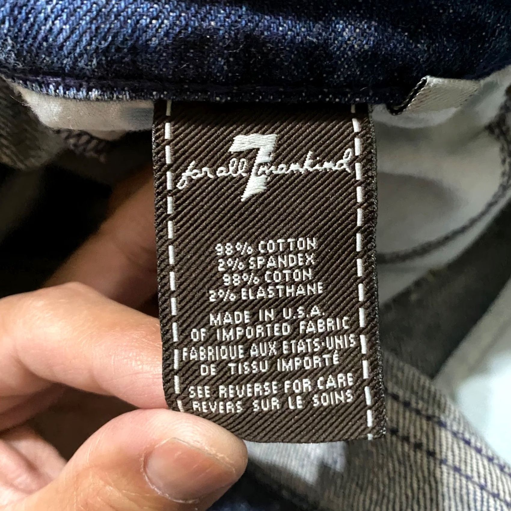 7 For All Mankind 7 For All Mankind Jeans Womens Slim Skinny Low Rise Blue Denim 31 Inseam 32 Stretch 5-Pocket Roxanne Size 24" / US 00 / IT 34 - 3 Thumbnail
