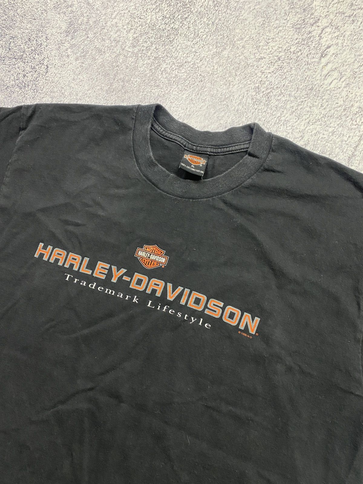 Harley Davidson × Vintage Vintage 1996 Harley Davidson Cyprus T-shirt Size US XL / EU 56 / 4 - 4 Thumbnail