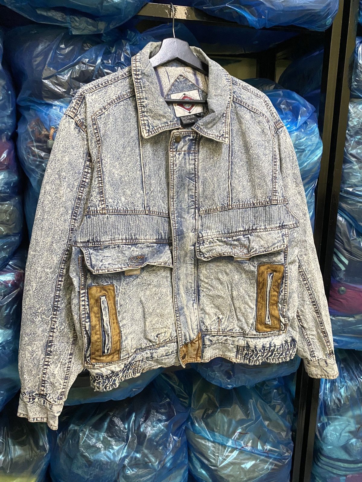 Vintage Vintage 90s Horizon Outer Wear Acid Wash Denim Jacket Size US M / EU 48-50 / 2 - 5 Thumbnail