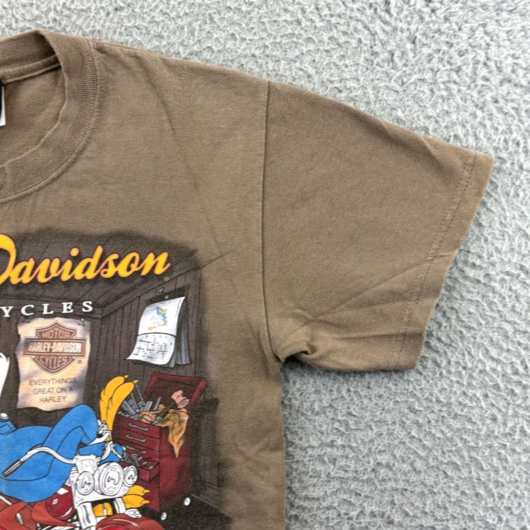 Harley Davidson VINTAGE Harley-Davidson Shirt Adult Small Brown Foghorn Leghorn Looney Tunes USA T-Shirt Mens Size US S / EU 44-46 / 1 - 5 Thumbnail