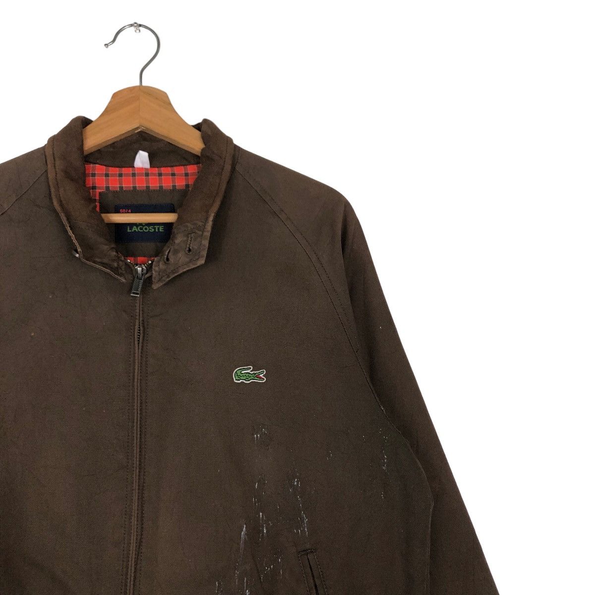 Japanese Brand 🔥Vtg Bomber Jacket Lacoste Canvas Tartan Desining Lining Size US M / EU 48-50 / 2 - 6 Thumbnail