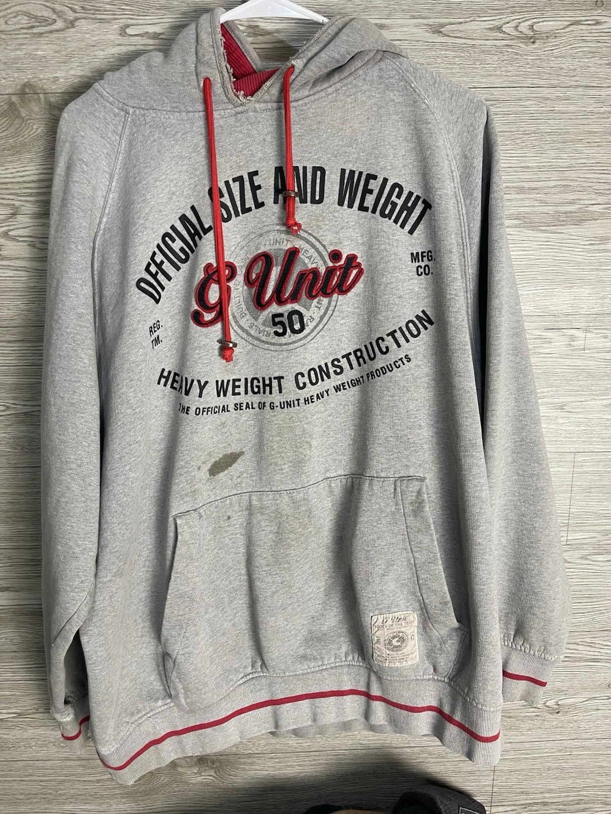 G-Unit G-UNIT Heavyweight 3XL GreyHoodie Thrashed Fashion Pullover Size US XL / EU 56 / 4 - 1 Thumbnail
