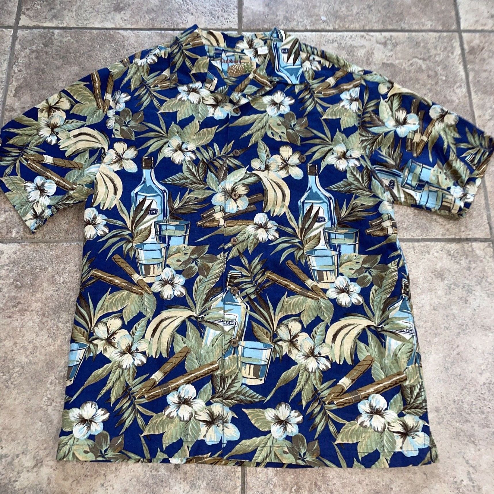 Vintage Caribean Linen Blend Cigar/Rum Hawaiian Style Shirt Mens Size L Size US L / EU 52-54 / 3 - 2 Thumbnail