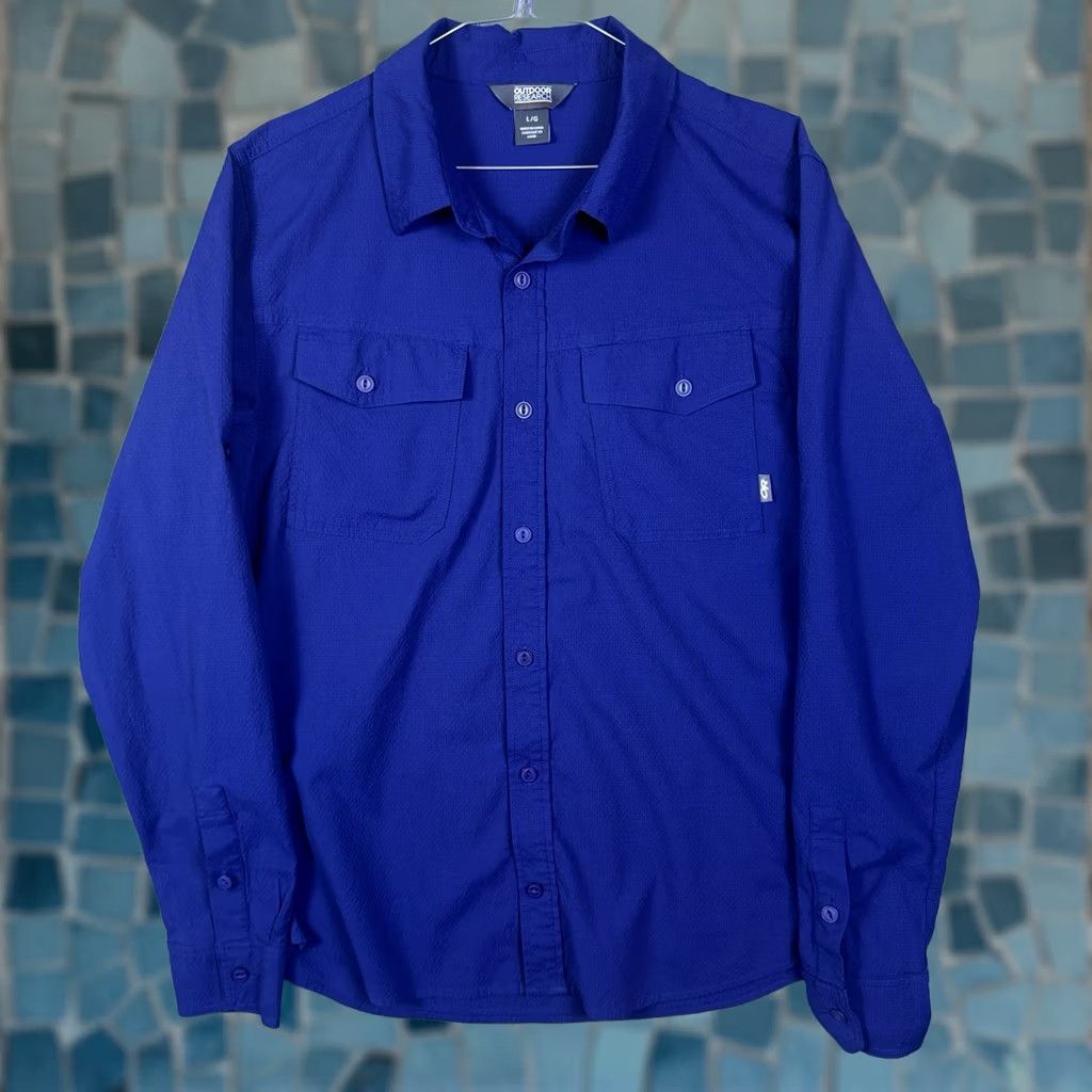 Outdoor Research Outdoor Research Shirt Mens Large Wanderer Textured Cargo Pockets Hiking Size US L / EU 52-54 / 3 - 1 Thumbnail
