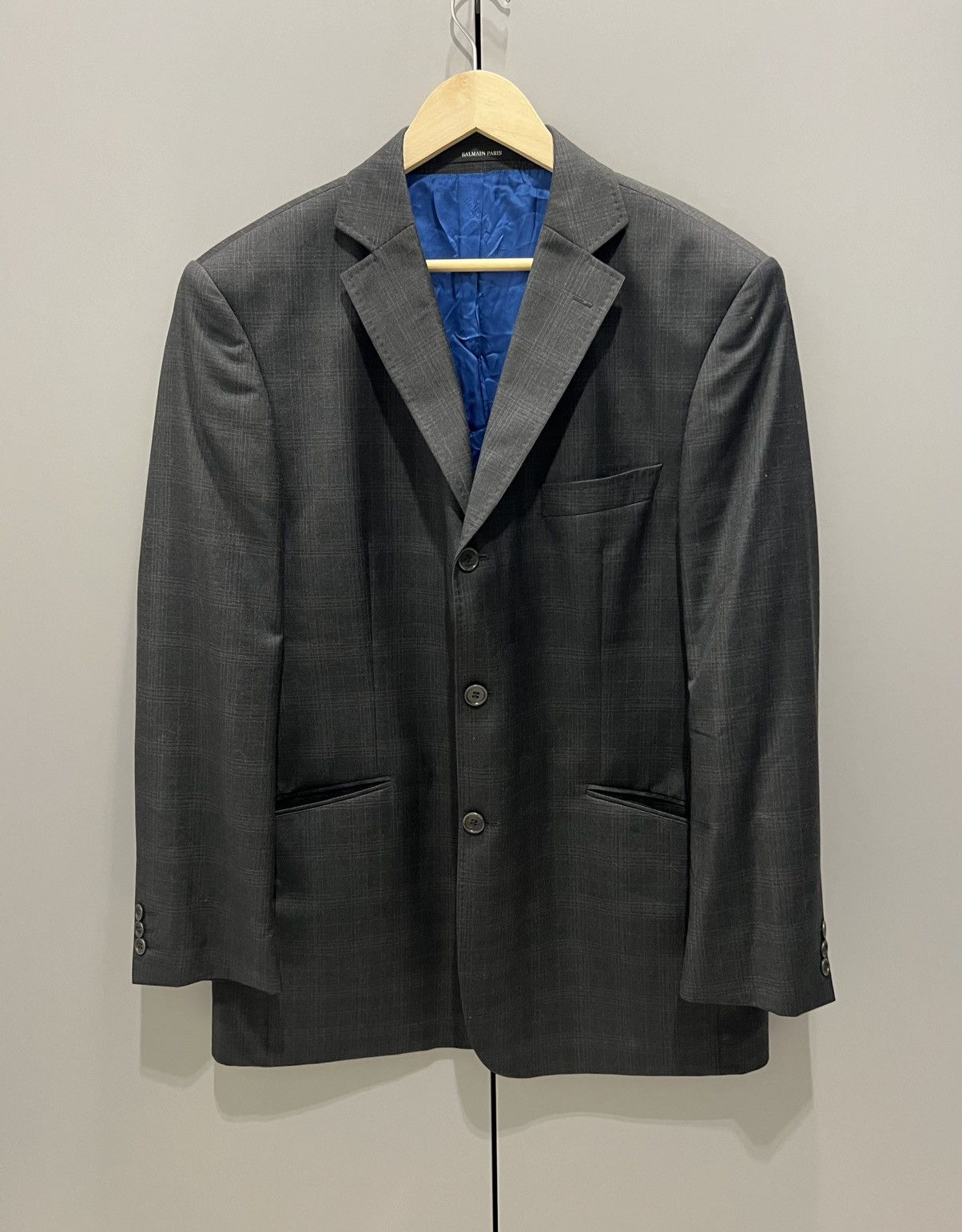Balmain Vintage Balmain Wool Blazer Jacket Large Mens Laxury Size 52R - 13 Thumbnail