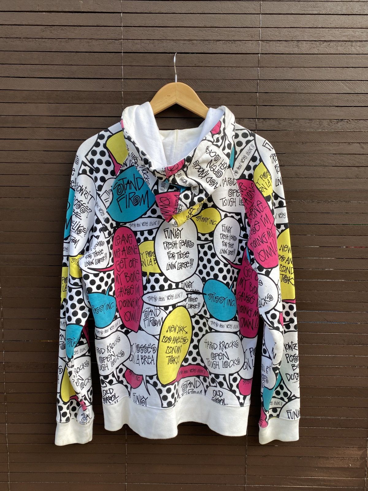 Stussy × Vintage Vintage Stussy Hoodie Graffiti Full Print Zip Up Size US L / EU 52-54 / 3 - 2 Thumbnail