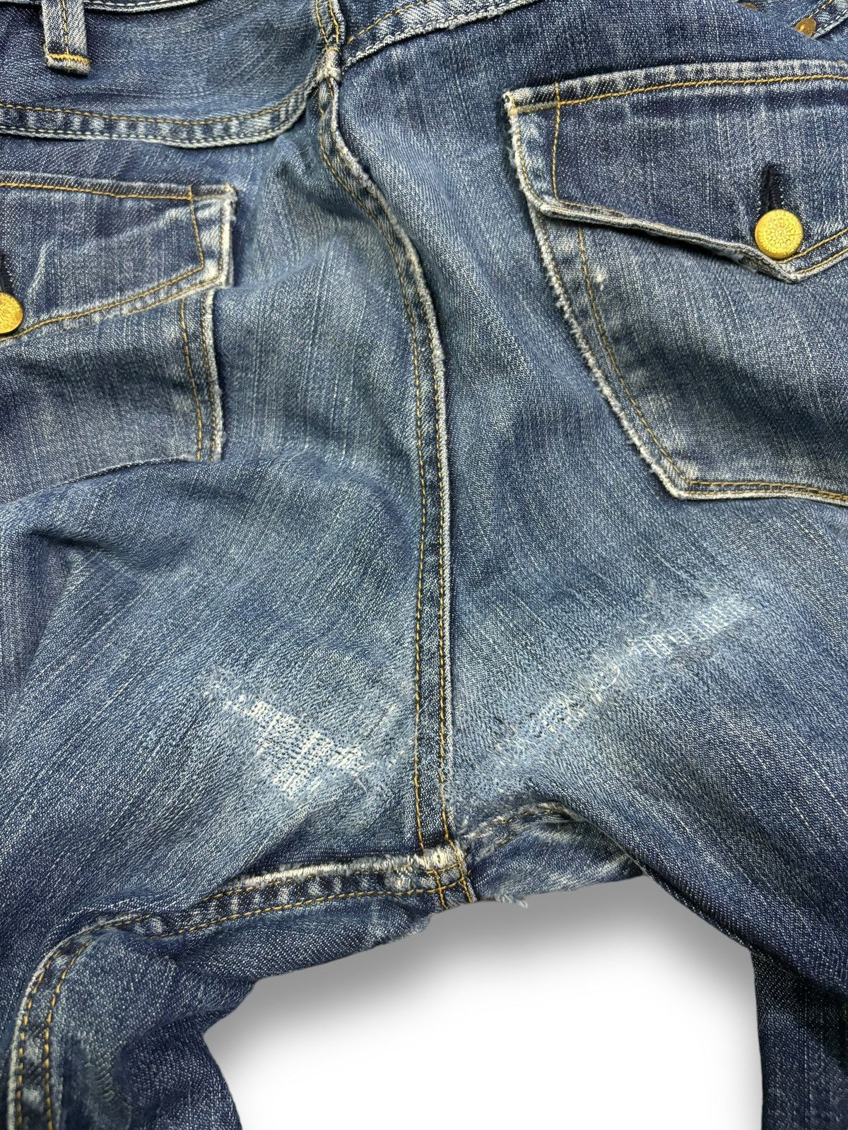 Ralph Lauren Vintage Ralph Lauren Button Fly Blue Faded Loose Fit Jeans Size US 32 / EU 48 - 17 Thumbnail